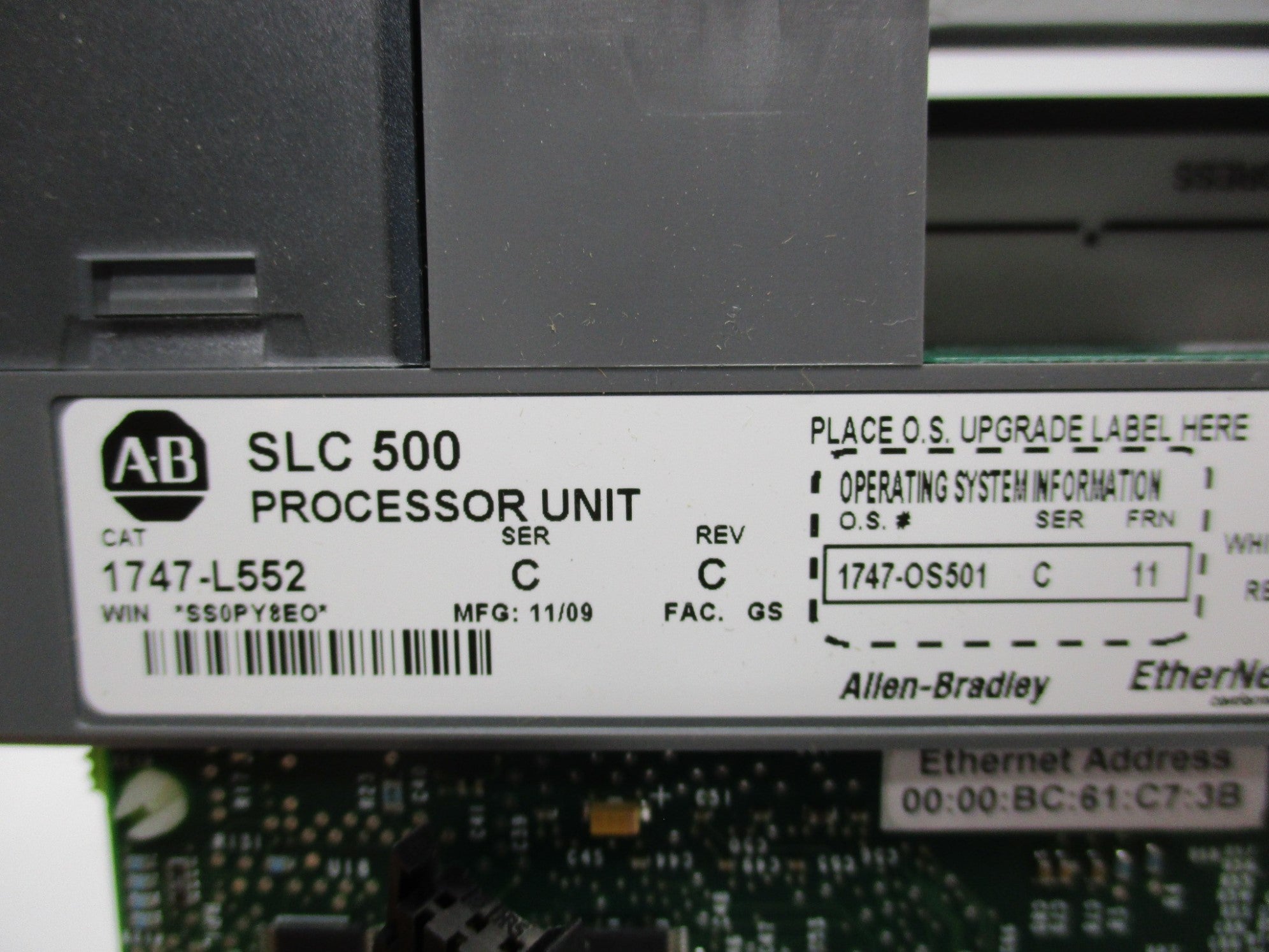 ALLEN BRADLEY 1747-L552 SER. C F/W 11 NSMP