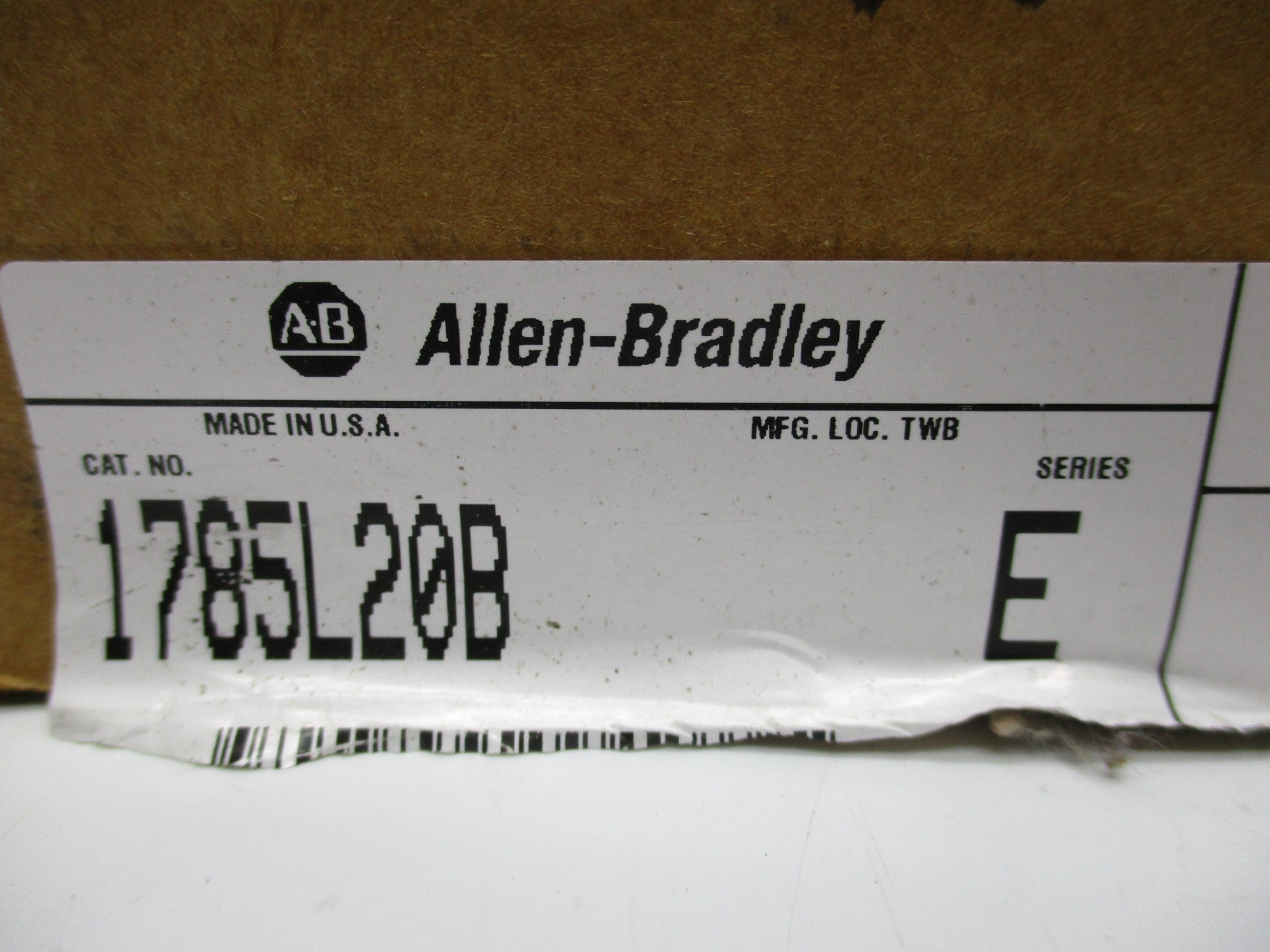 ALLEN BRADLEY 1785-L20B SER. E F/W J NSMP