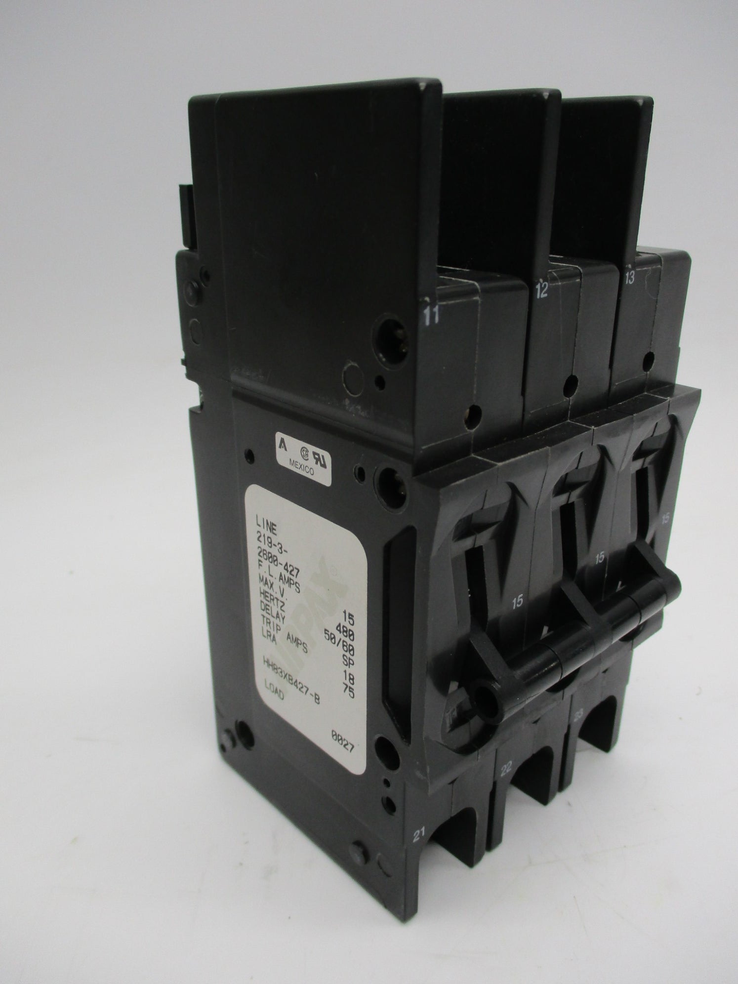 AIRPAX HH83XB427-B 18A 480V NSNP