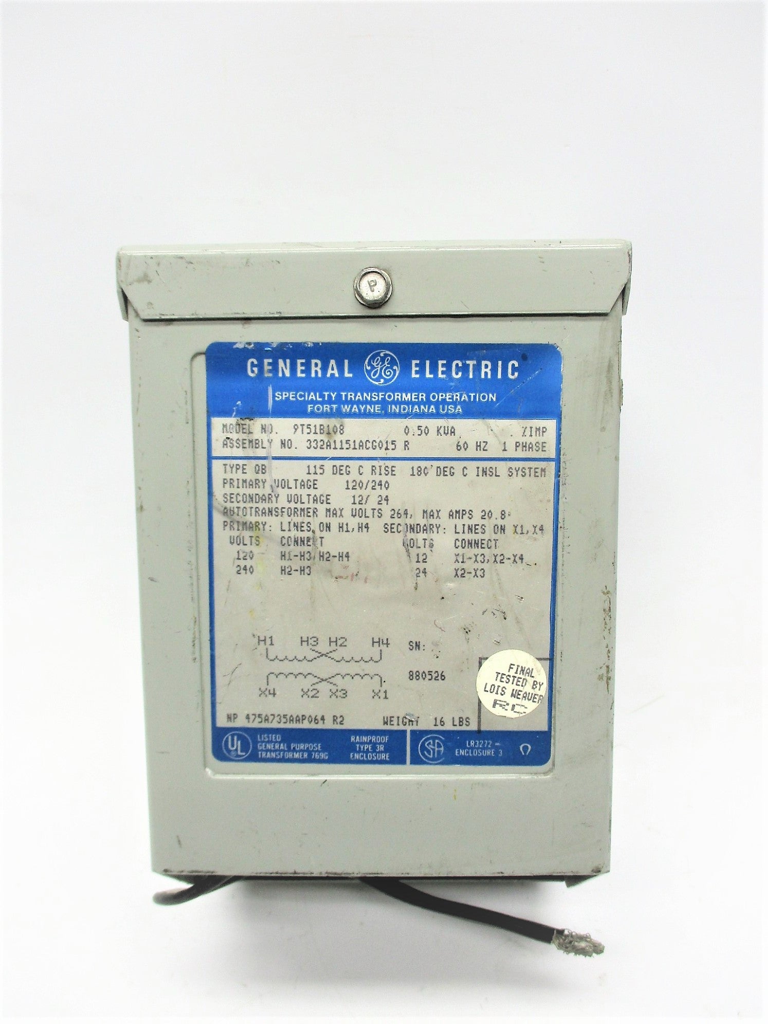 GENERAL ELECTRIC 9T51B108 (AS PICTURED) UNMP