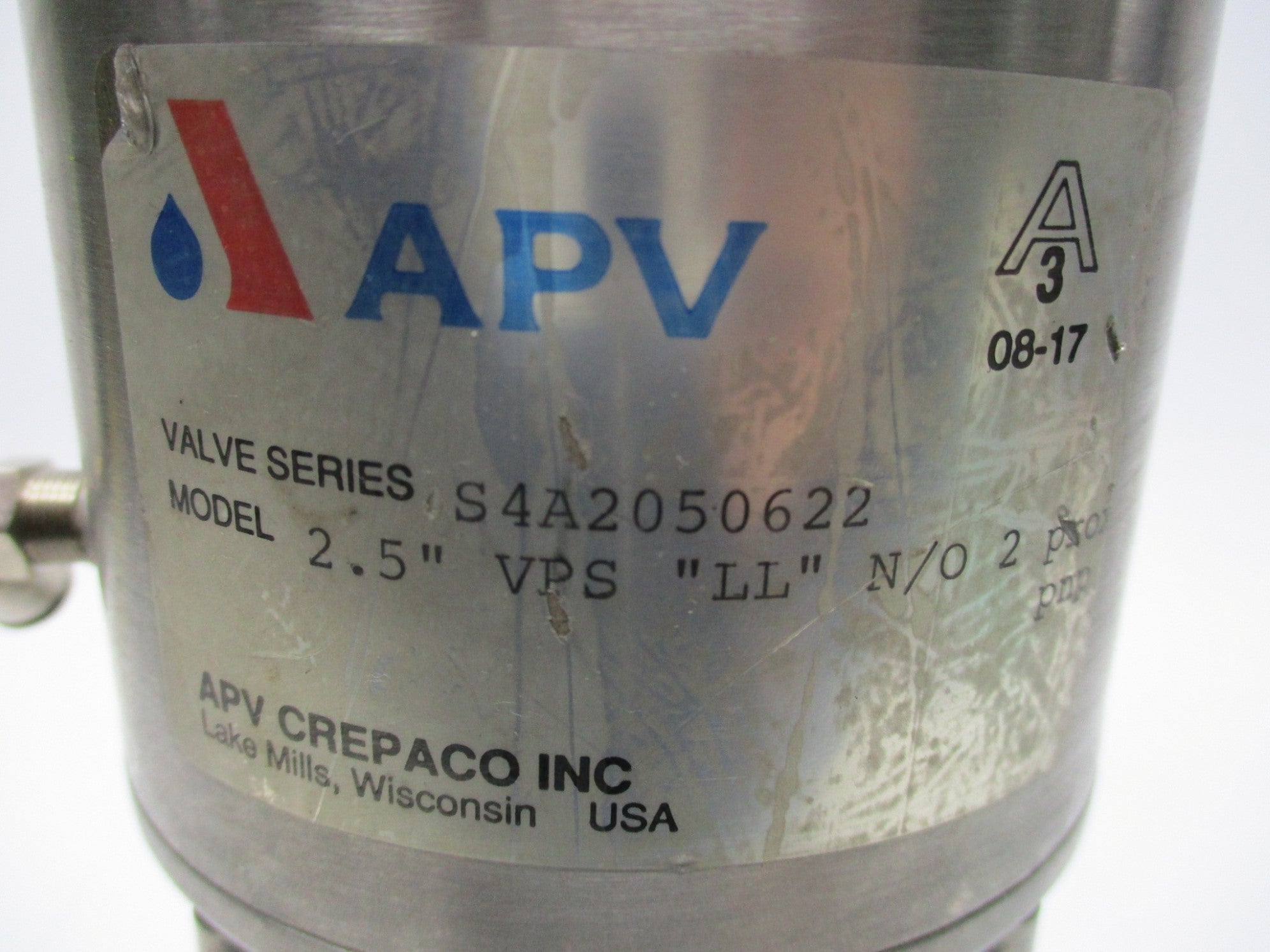 APV 2.5"-VPS-"LL"-N/O-2-PROX SER. S4A2050622 NSNP