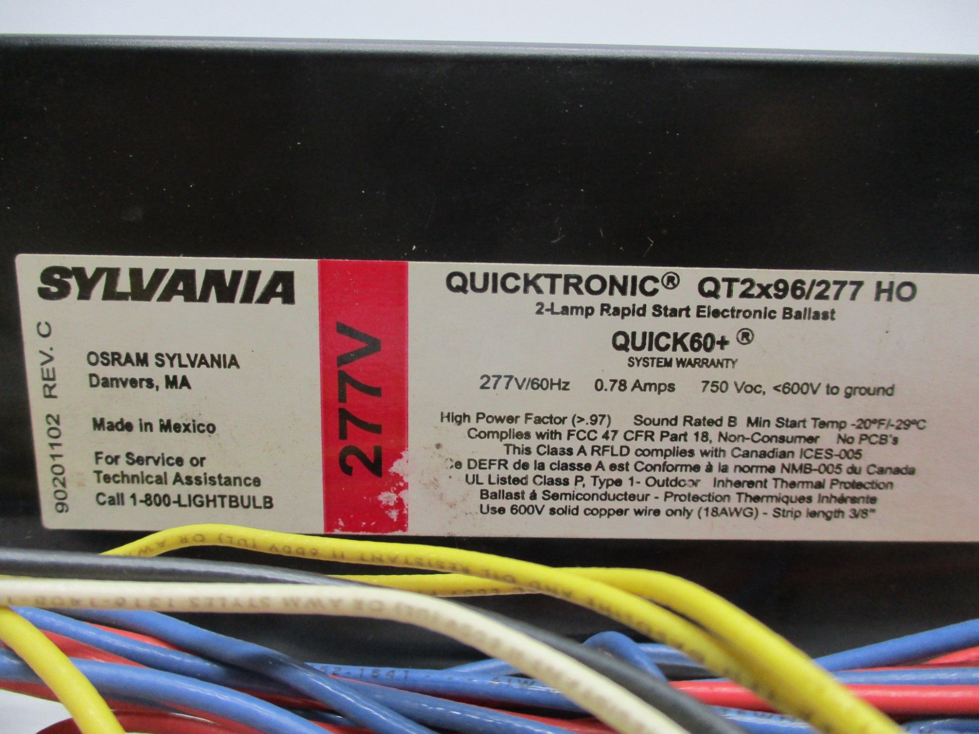 SYLVANIA QT2X96/277HO NSNP