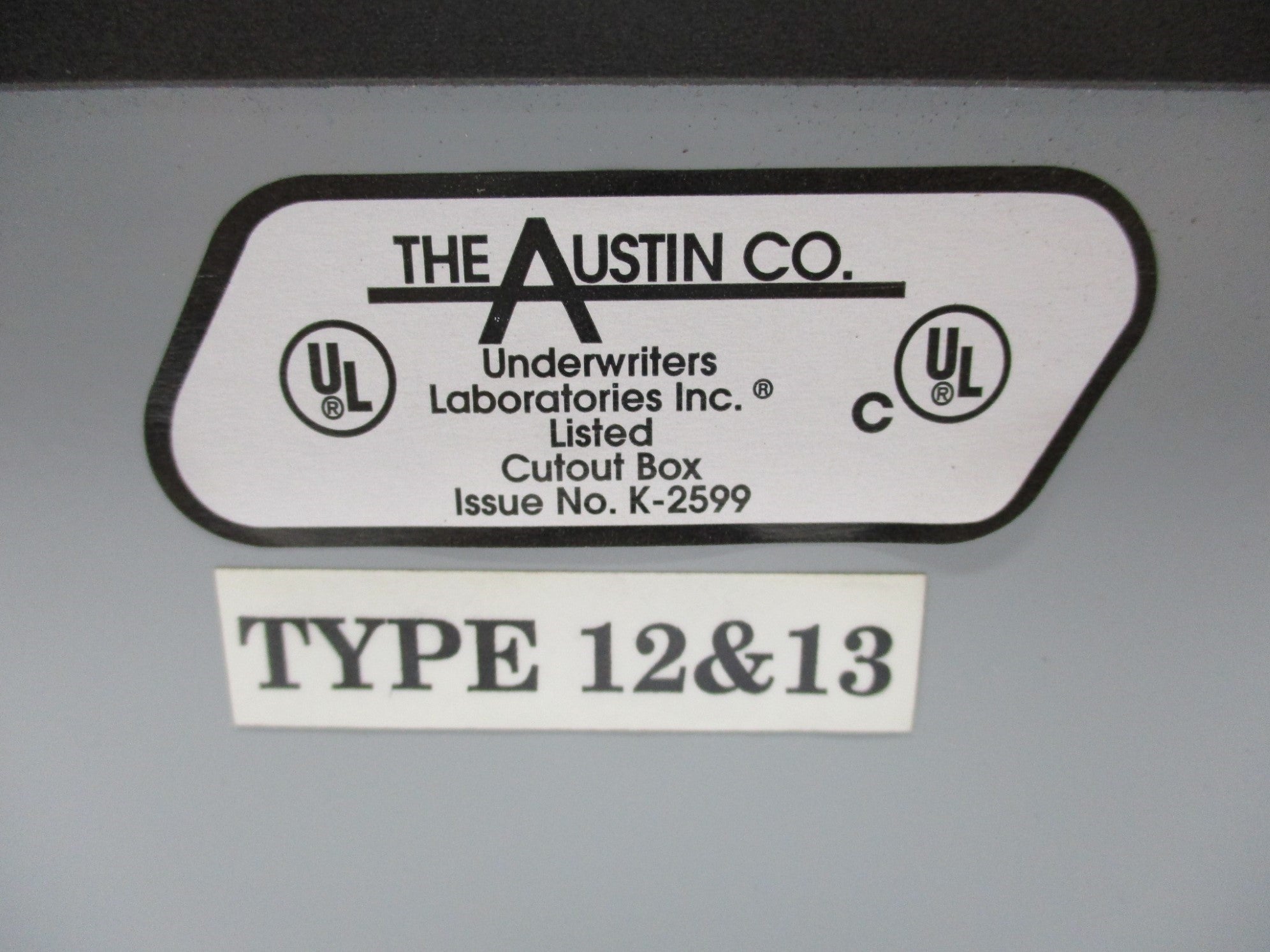 AUSTIN COMPANY K-2599 TYPE 12&13 NSNP