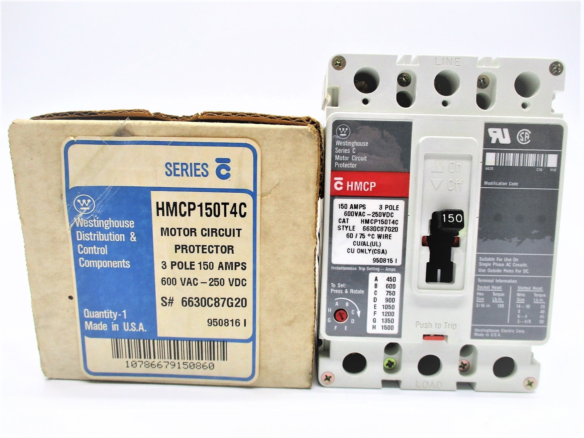 WESTINGHOUSE HMCP150T4C 150A, 600V NSMP