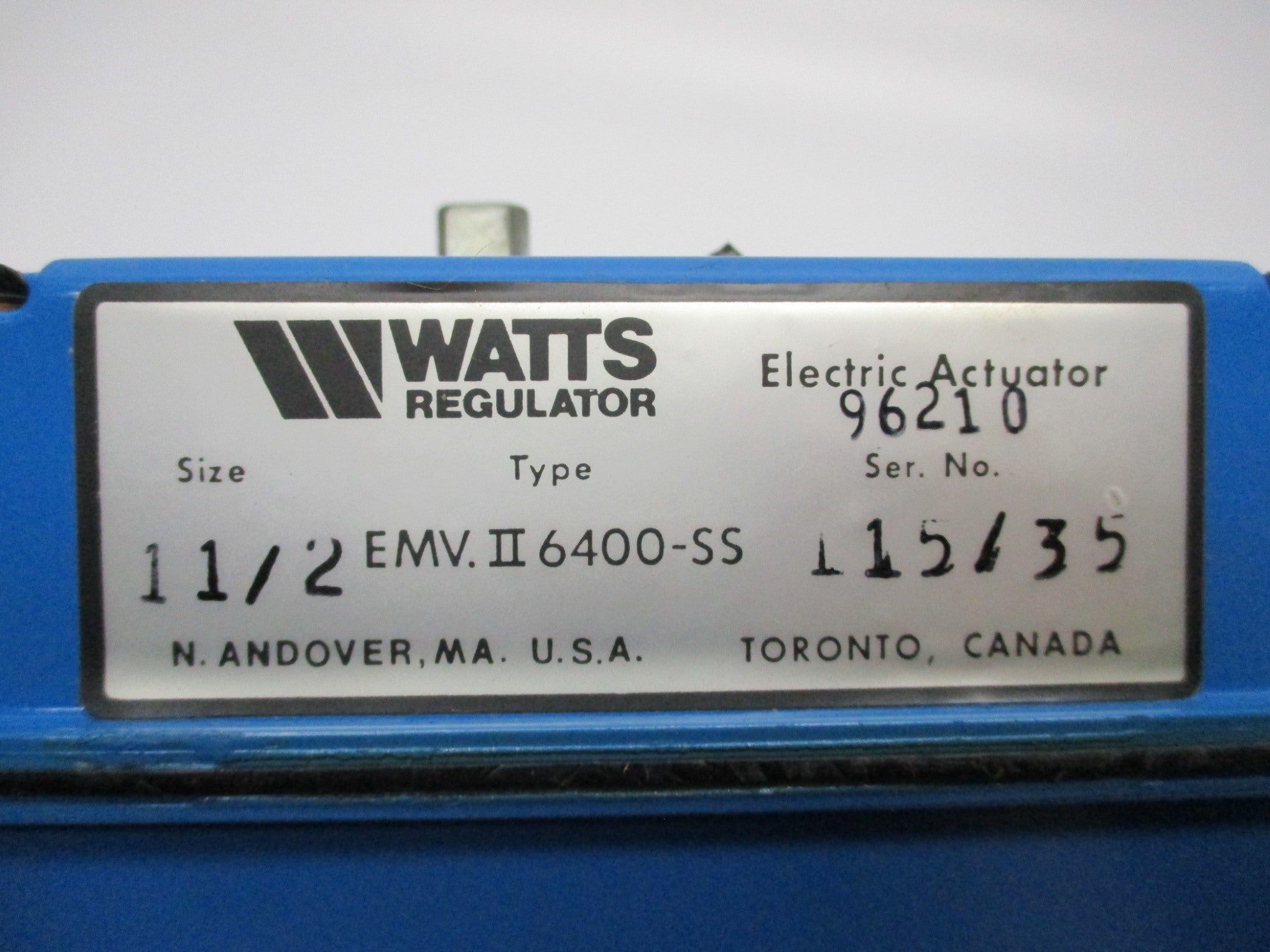 WATTS 0431295 EMV.II-6400-SS-115-35 NSMP