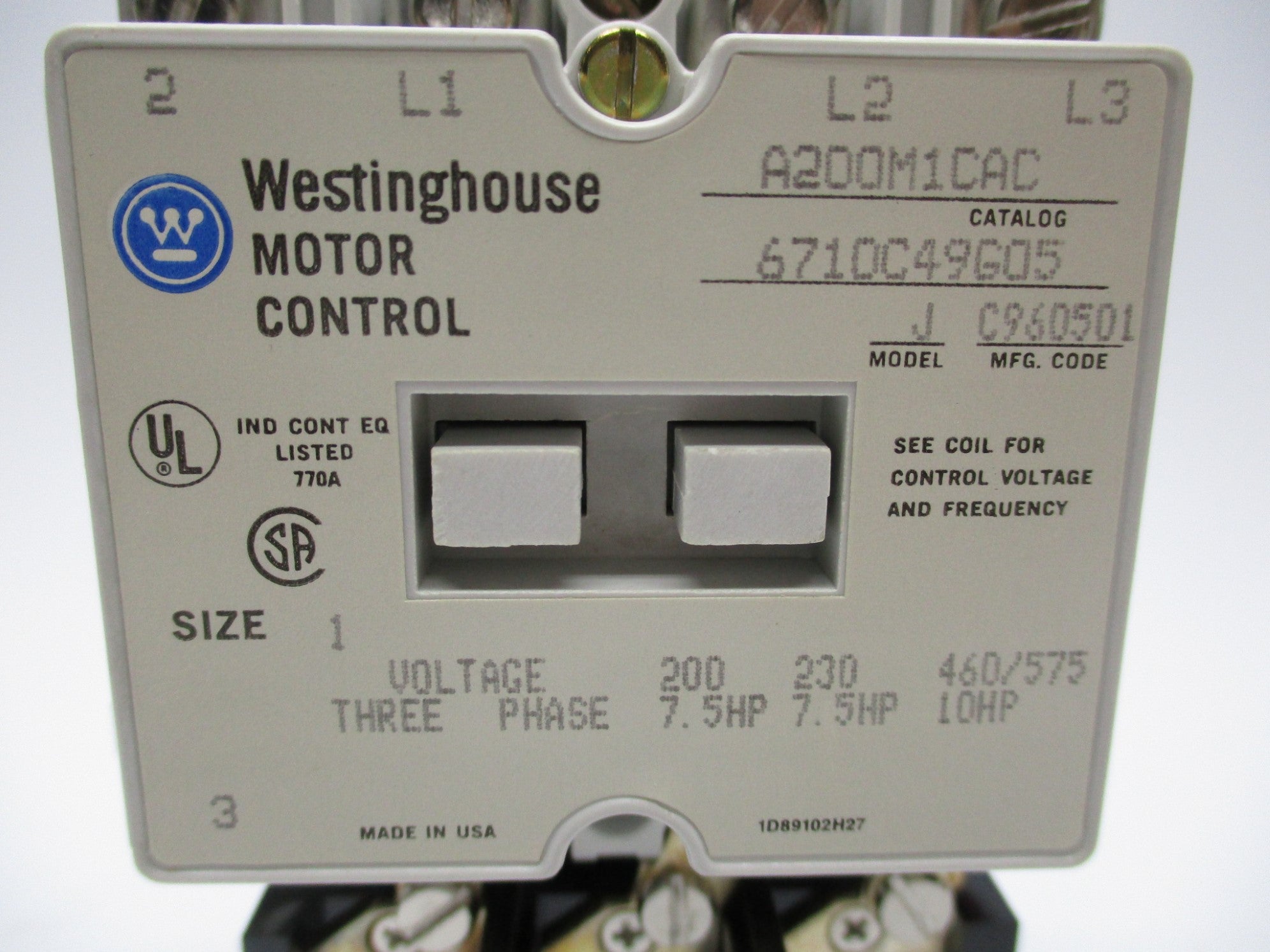 WESTINGHOUSE A200M1CAC NSMP