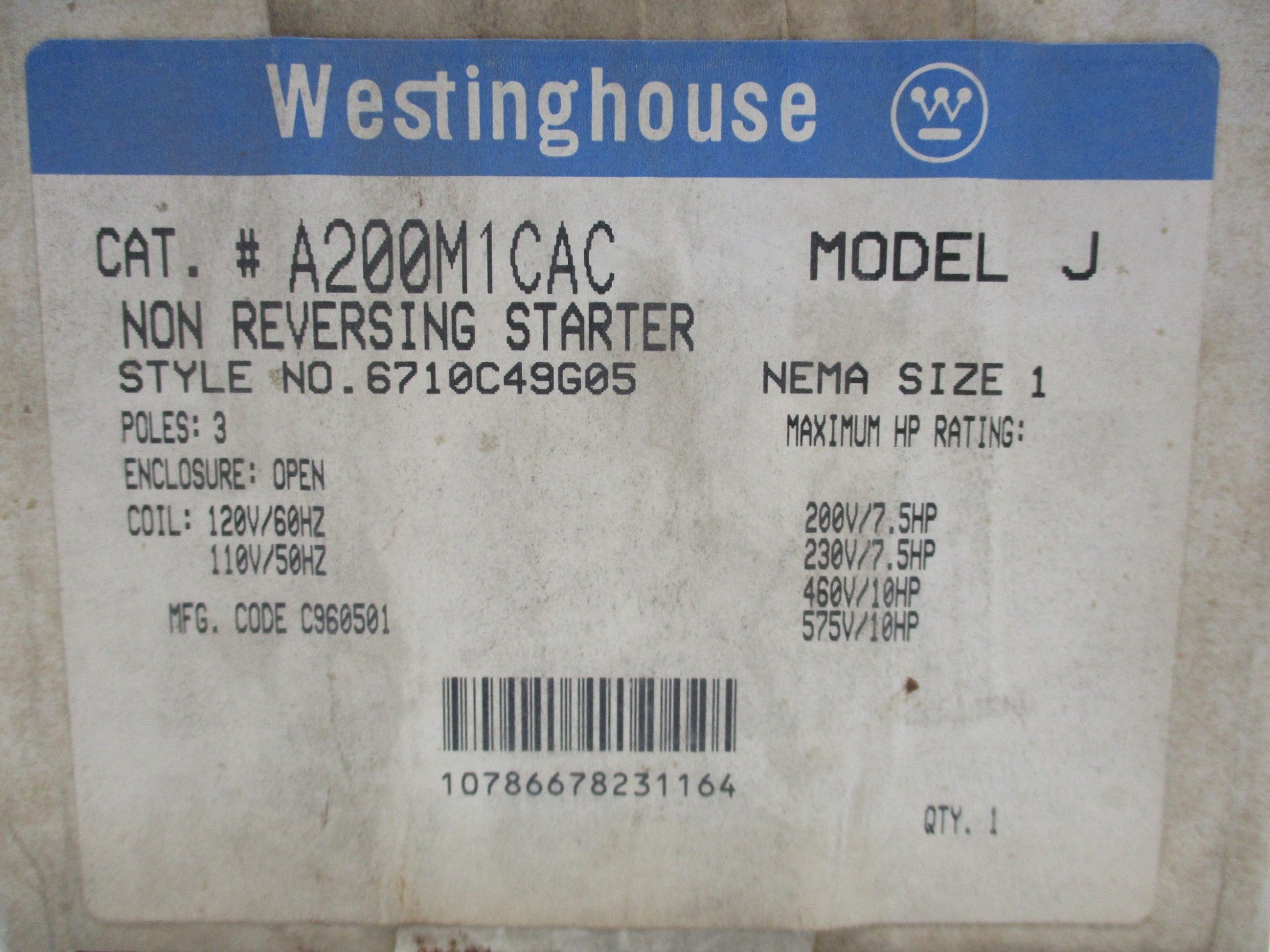 WESTINGHOUSE A200M1CAC NSMP