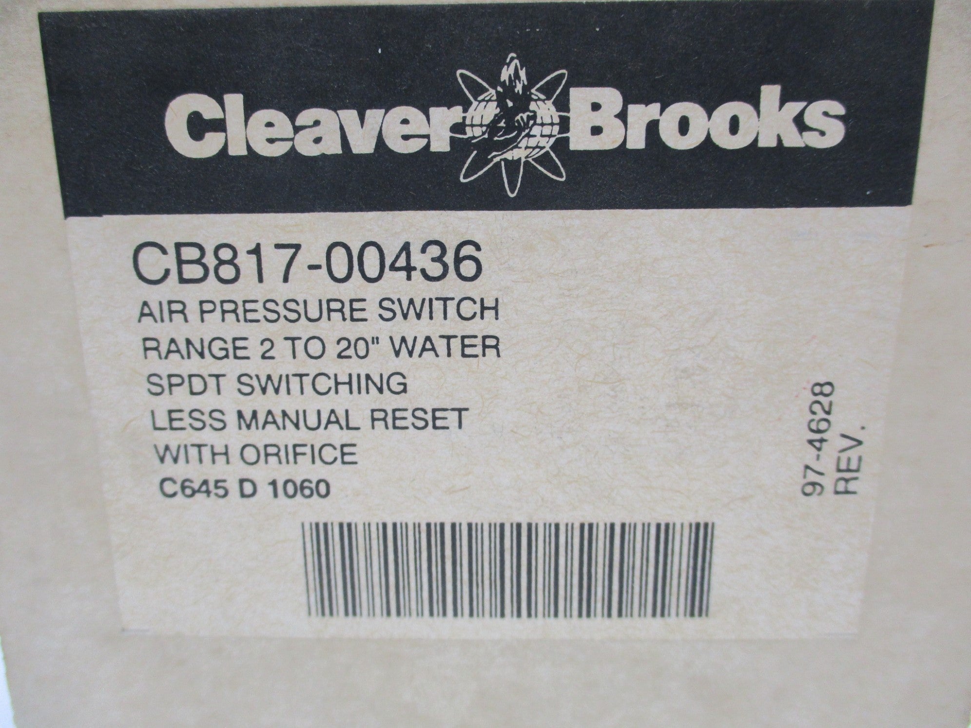 CLEAVER BROOKS CB817-00436 C645-D-1060 NSMP