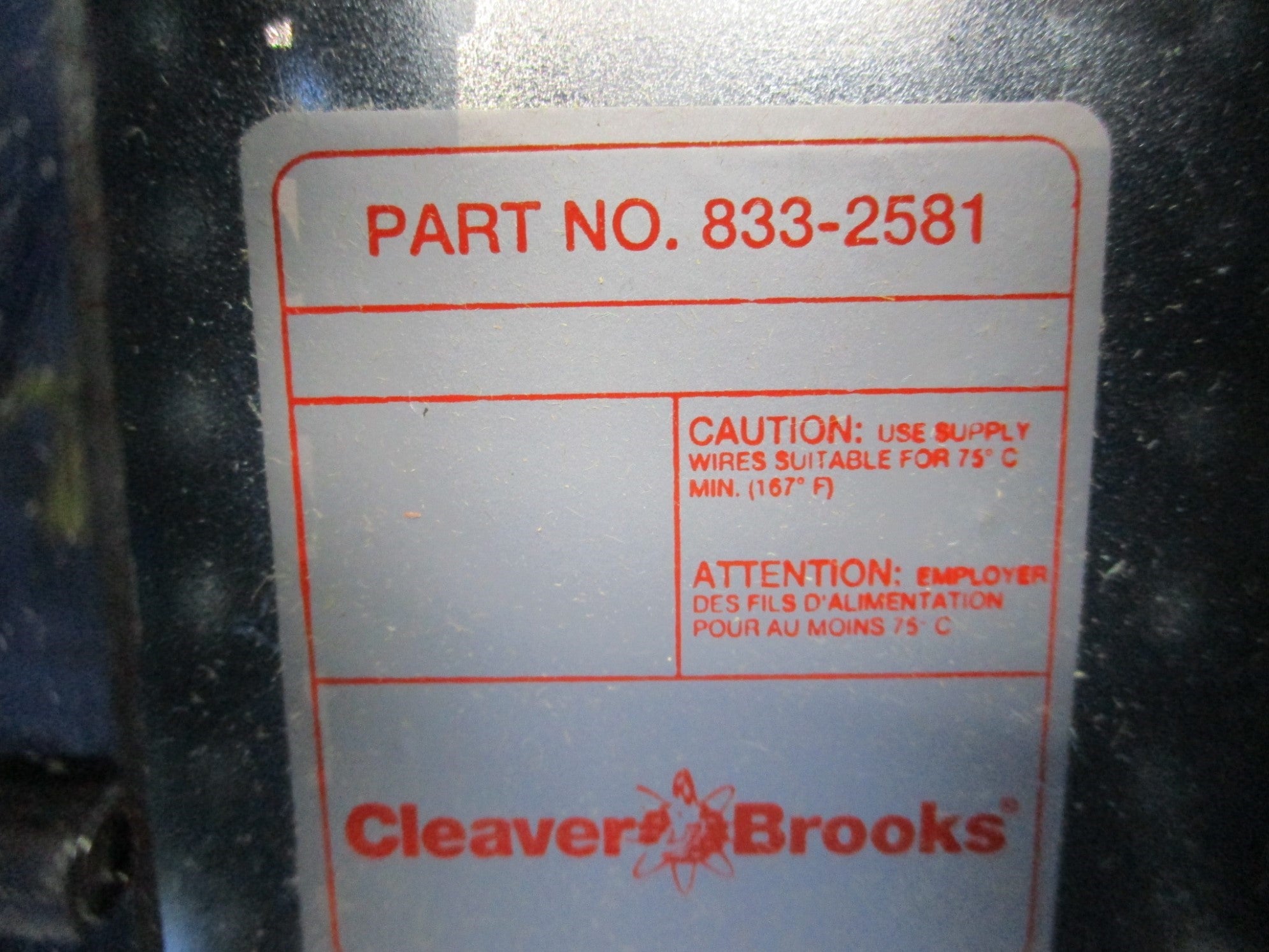 CLEAVER BROOKS 833-2581 NSMP