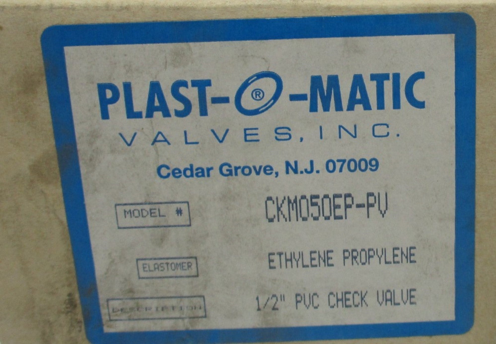 PLAST-O-MATIC CKM050EP-PV NSMP