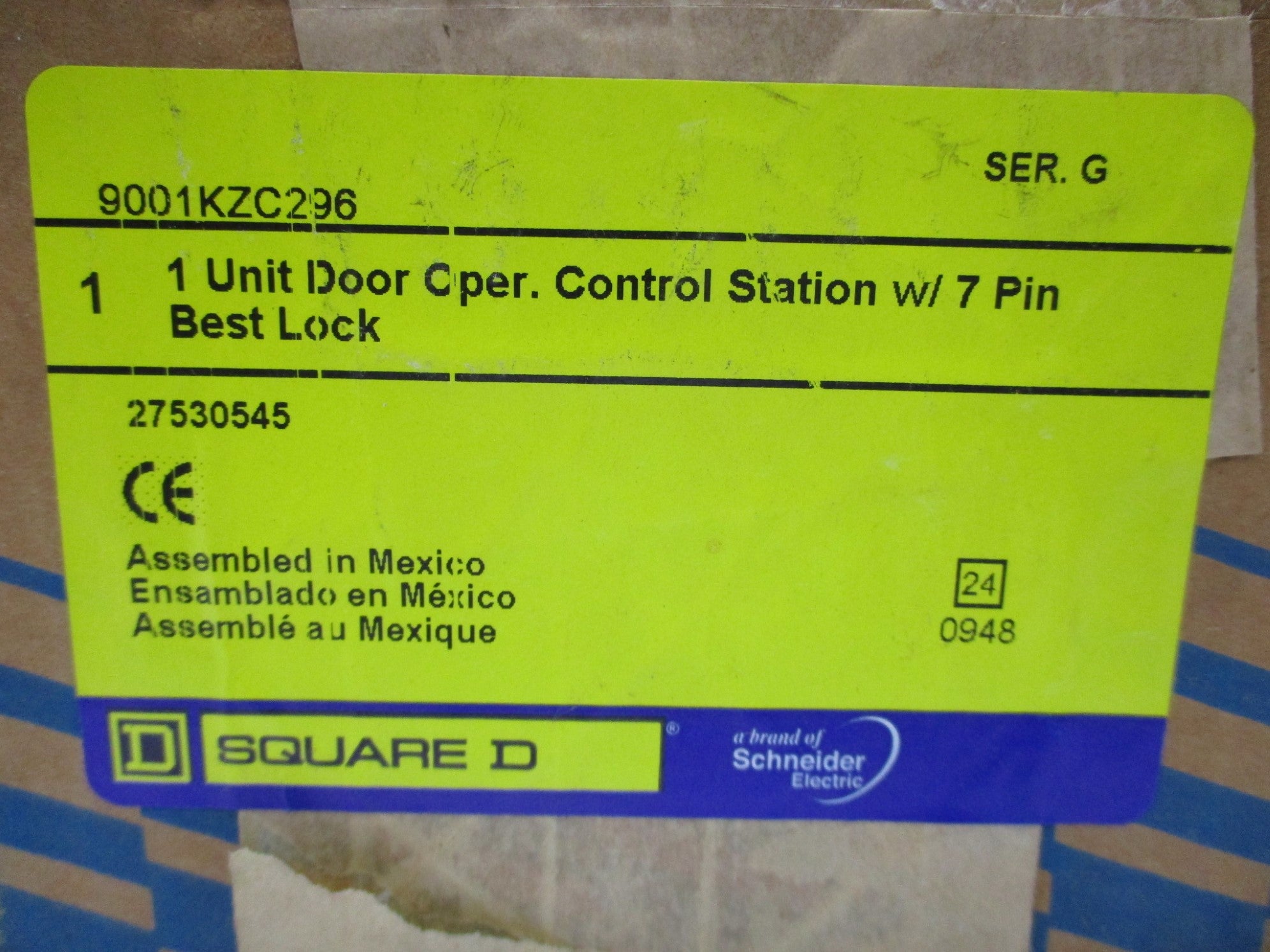 SQUARE D 9001KZC296 SER. A NSMP
