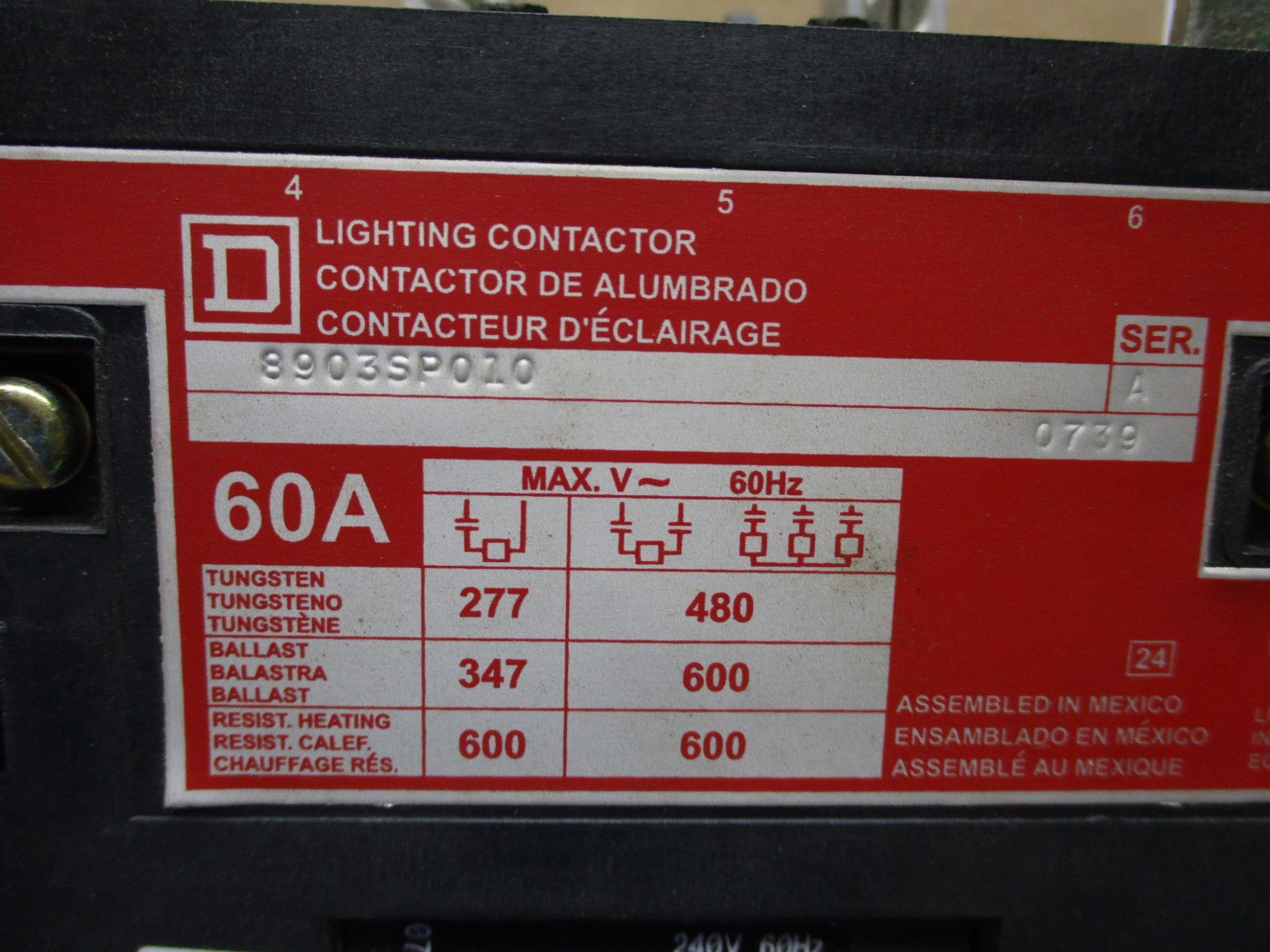 SQUARE D 8903SPO10V03 SER. A NSMP