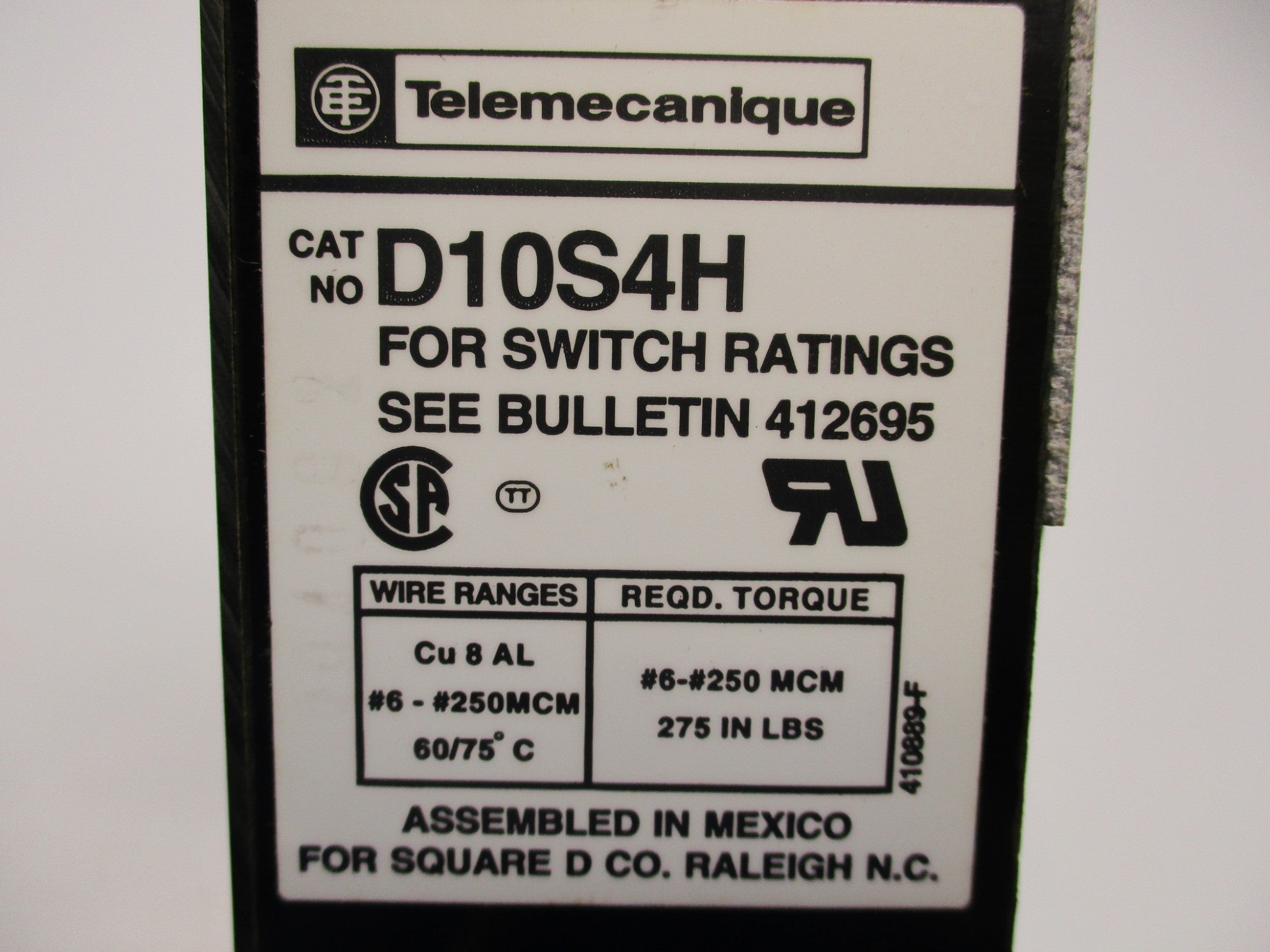 TELEMECANIQUE D10S4H NSNP