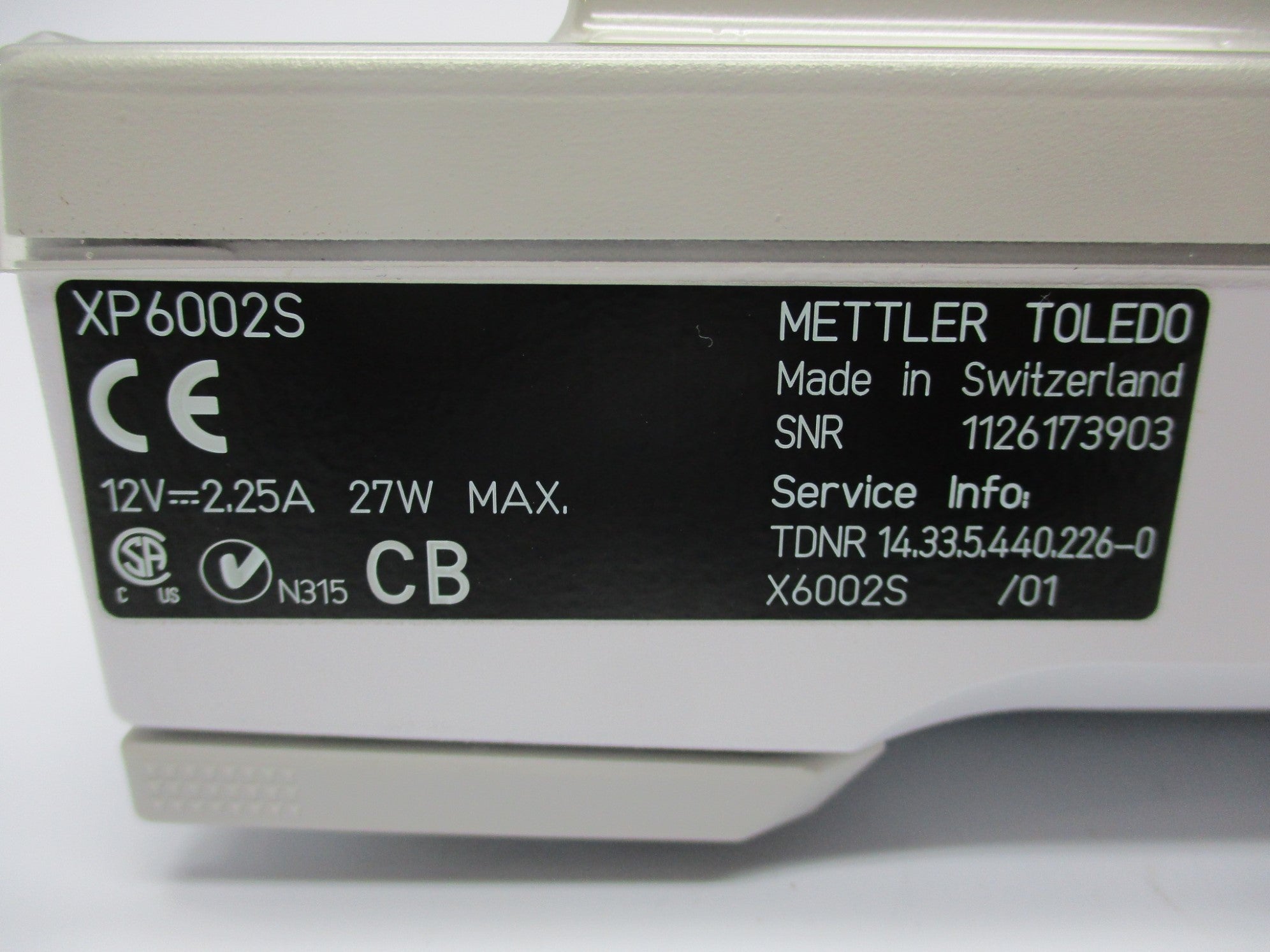 METLER TOLEDO XP6002S NSMP