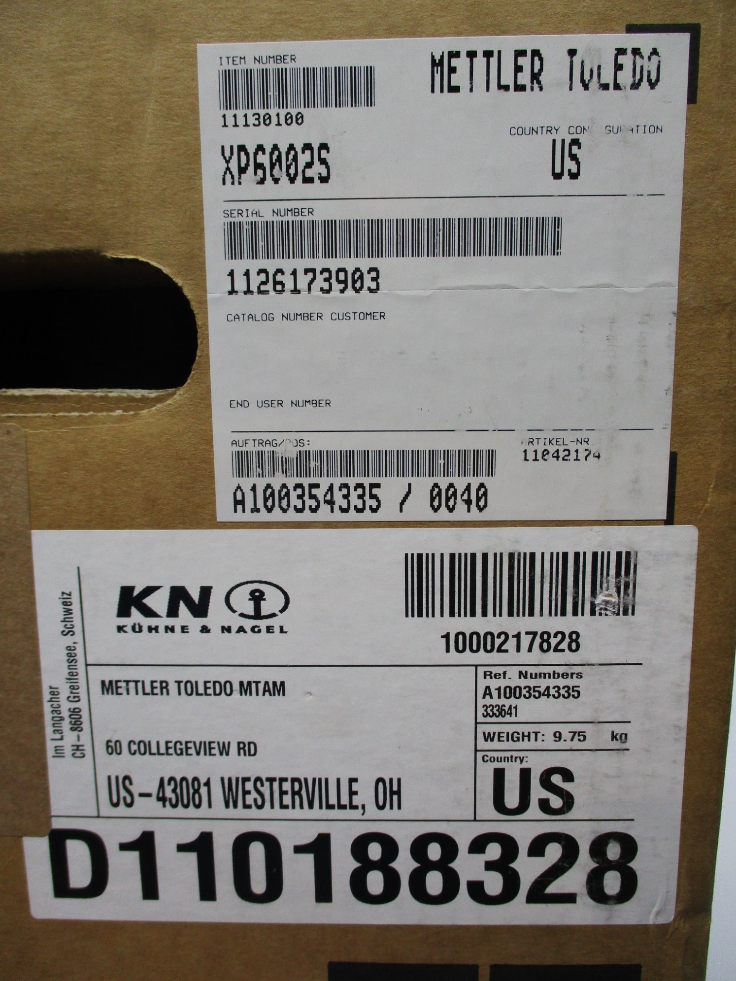 METLER TOLEDO XP6002S NSMP