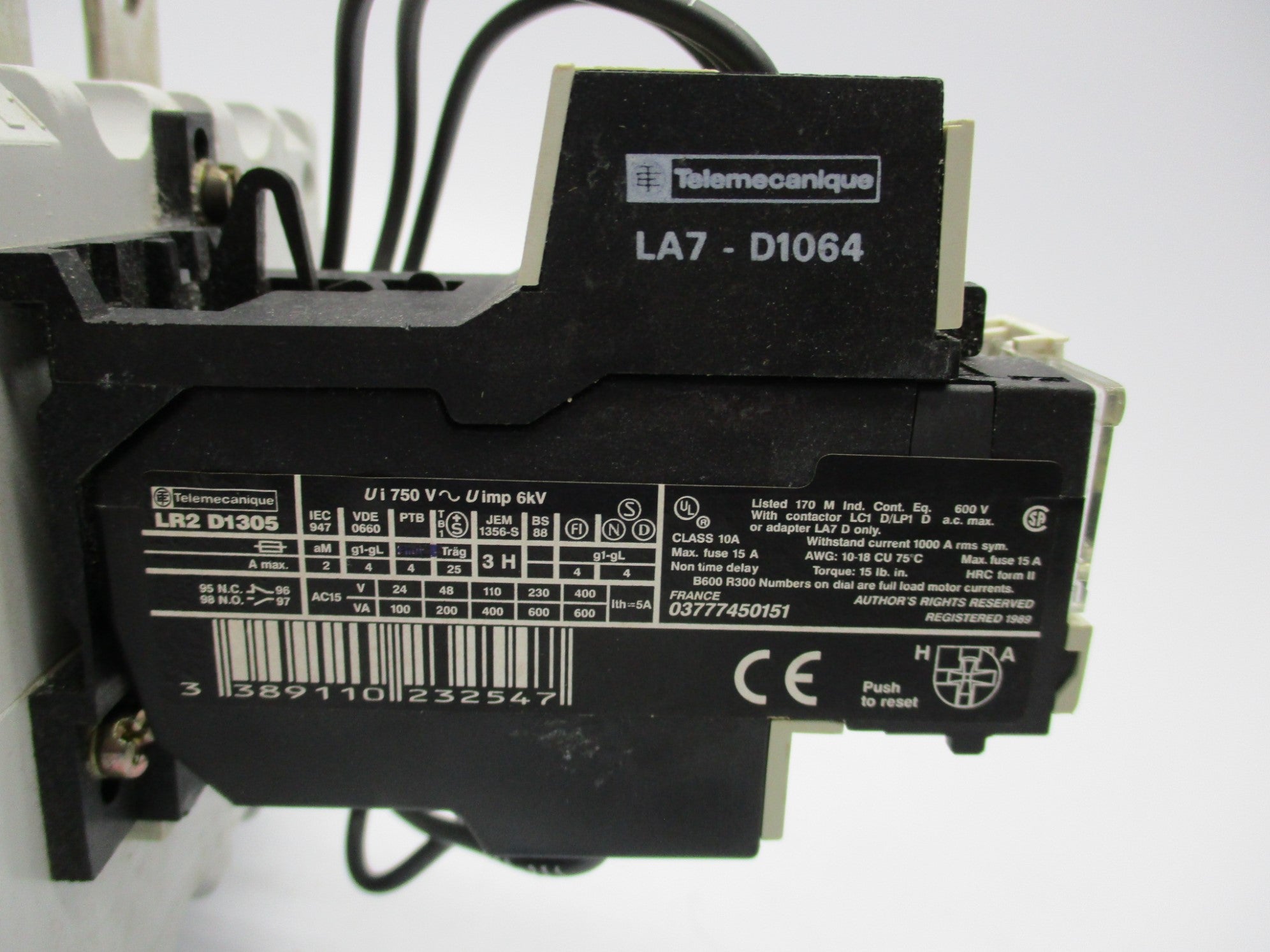 TELEMECANIQUE LR2-F5371 125-200A 50/60HZ NSNP