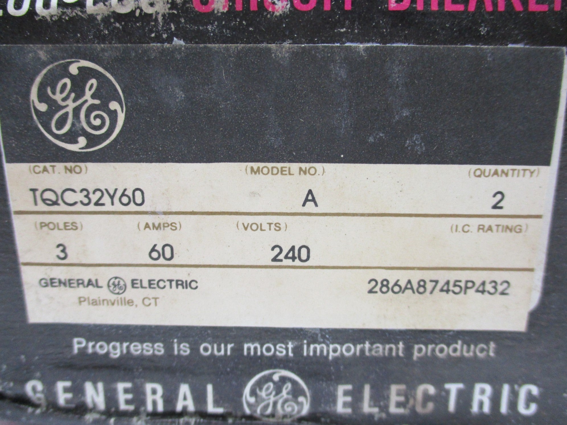GENERAL ELECTRIC TQC32Y60 NSMP