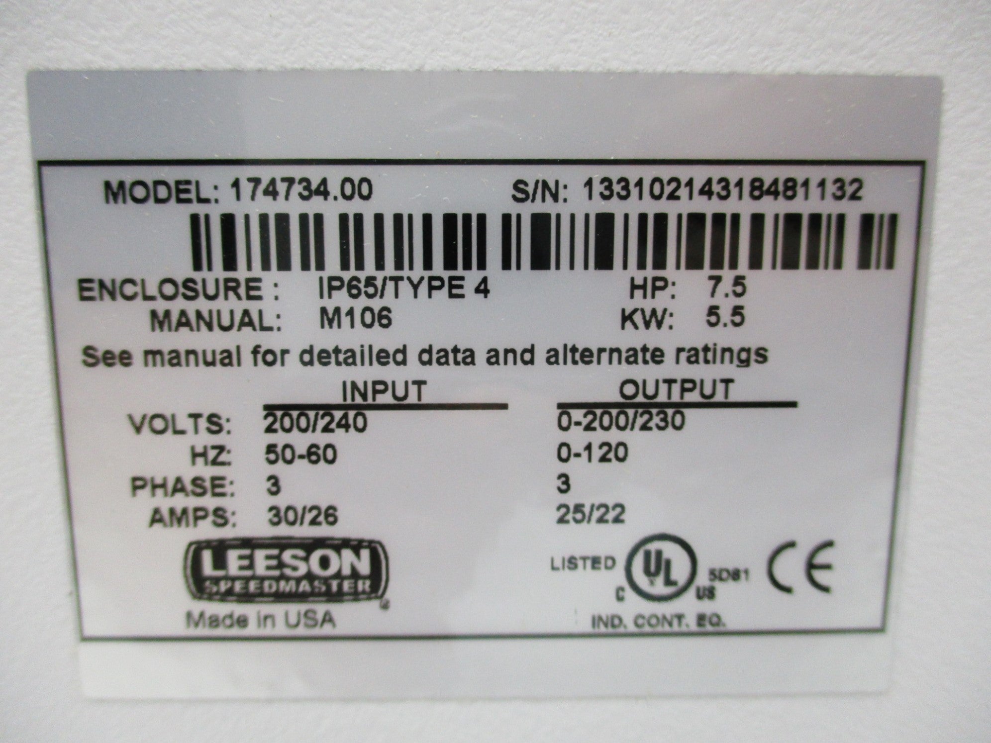 LEESON 174734.00 NSMP