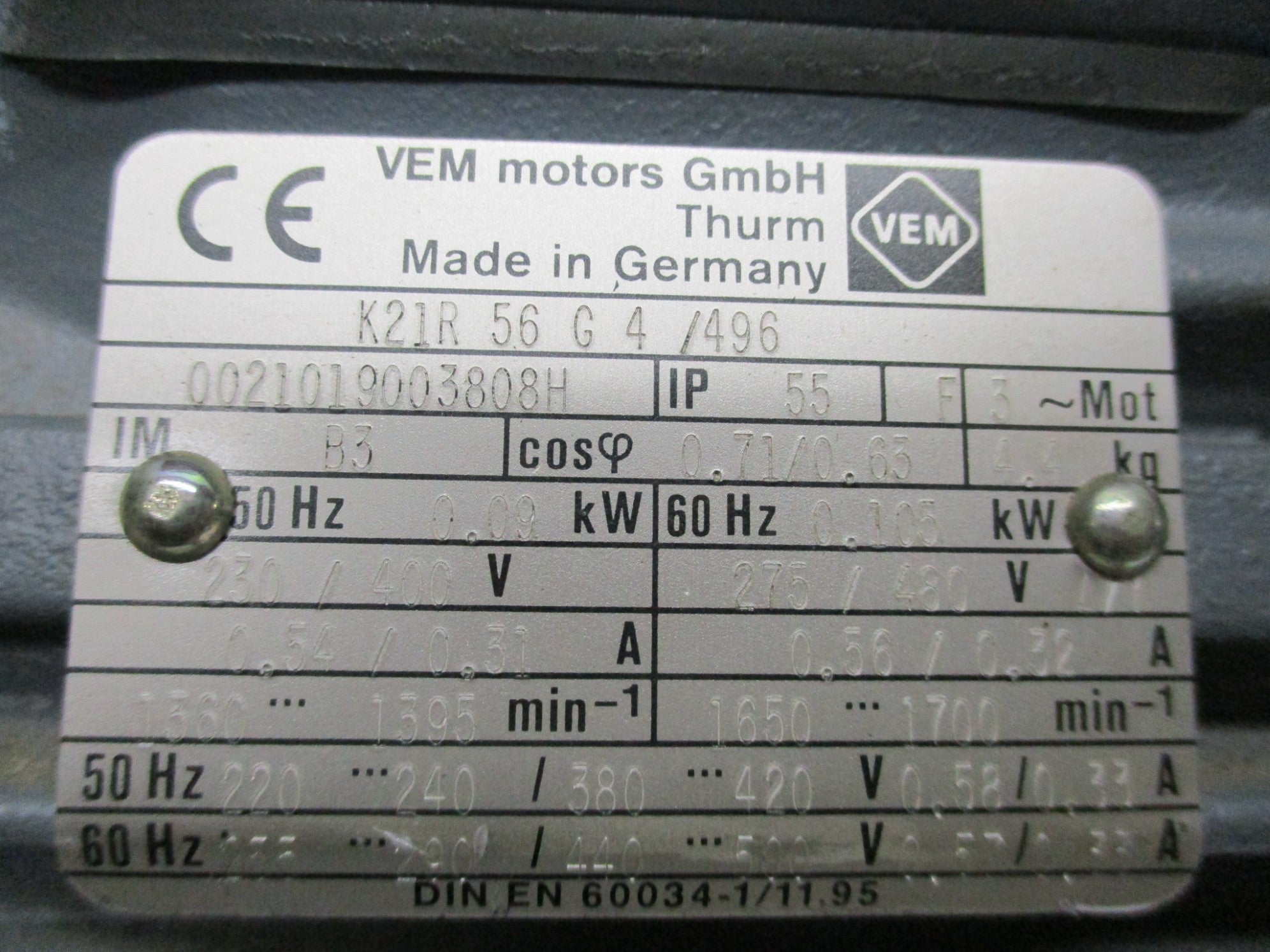 VEM K21R-56-G-4/496 UNMP