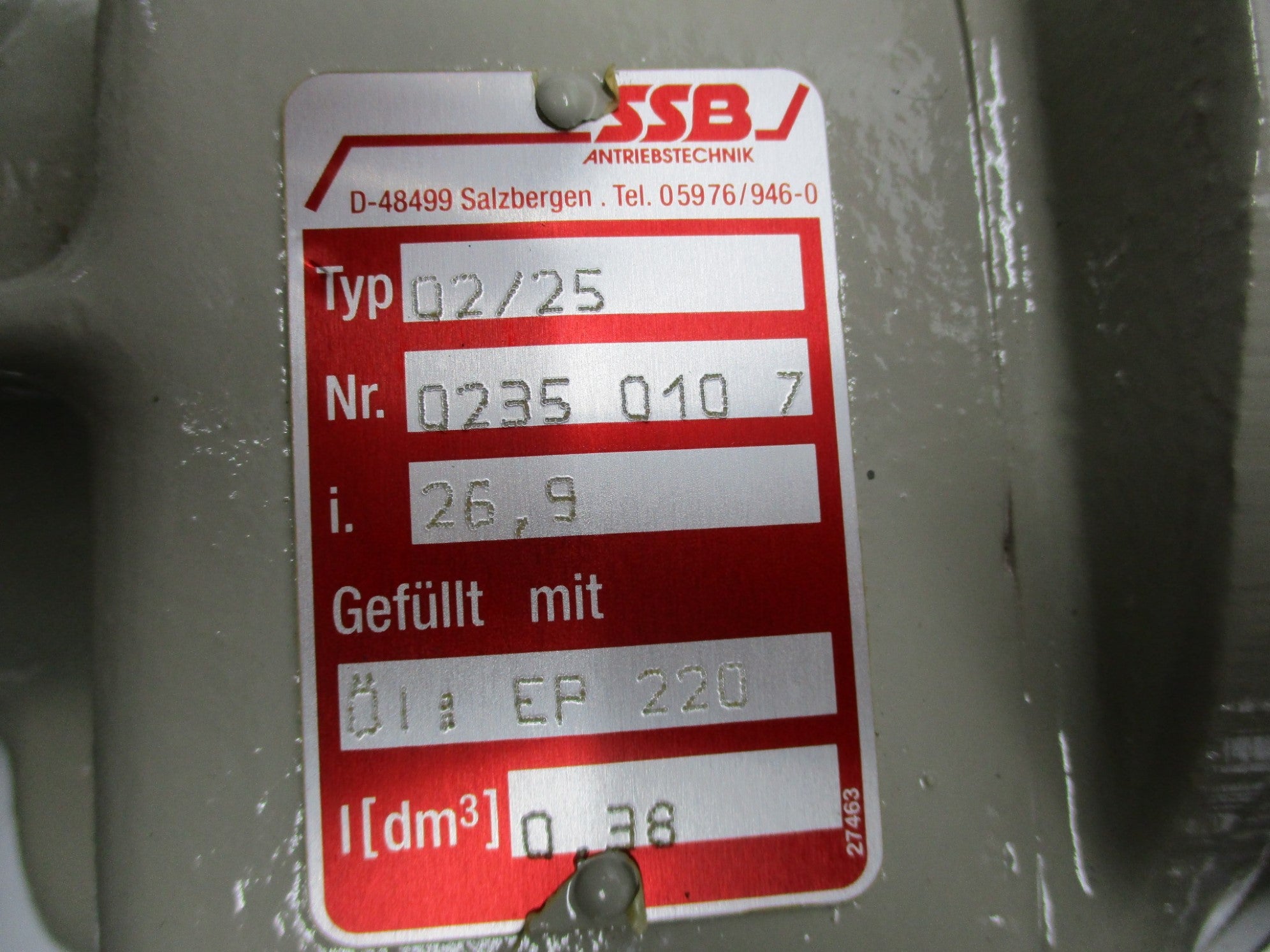 SSB DSF-G02-0380.206.40-B5 EN60034 NSNP