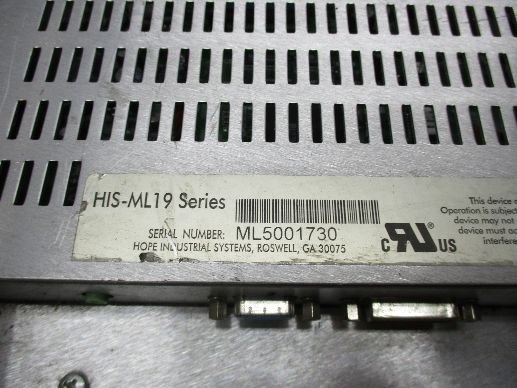 HOPE INDUSTRIAL SYSTEMS HIS-ML19 UNMP