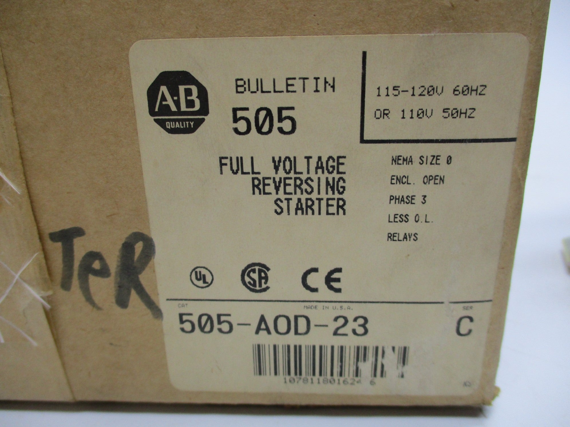 INDUSTRIAL SPARE PART 505-AOD-23 SER. C 110/115-120V 18A  (BR/WH) NSMP