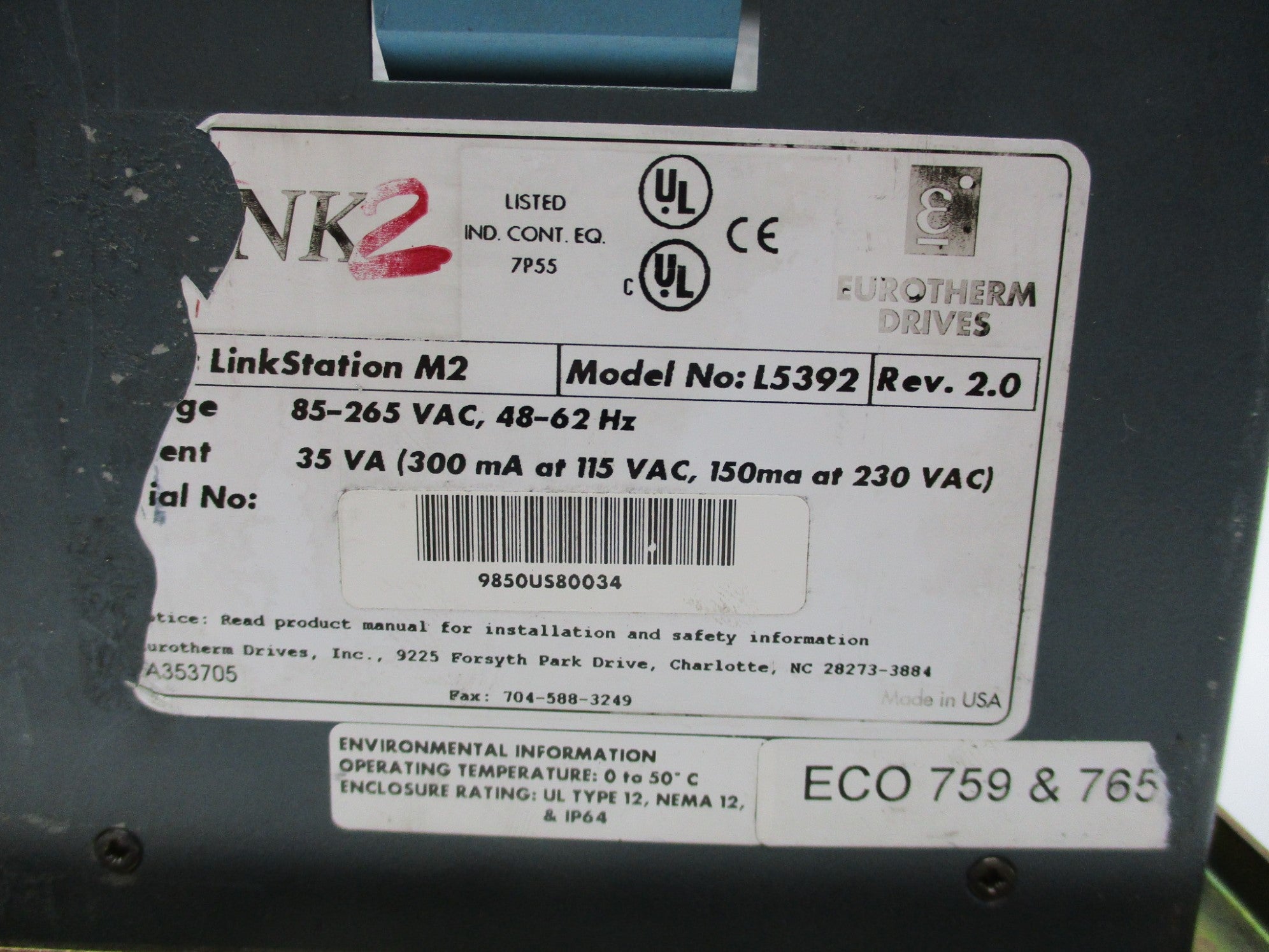 EUROTHERM L5392 UNMP
