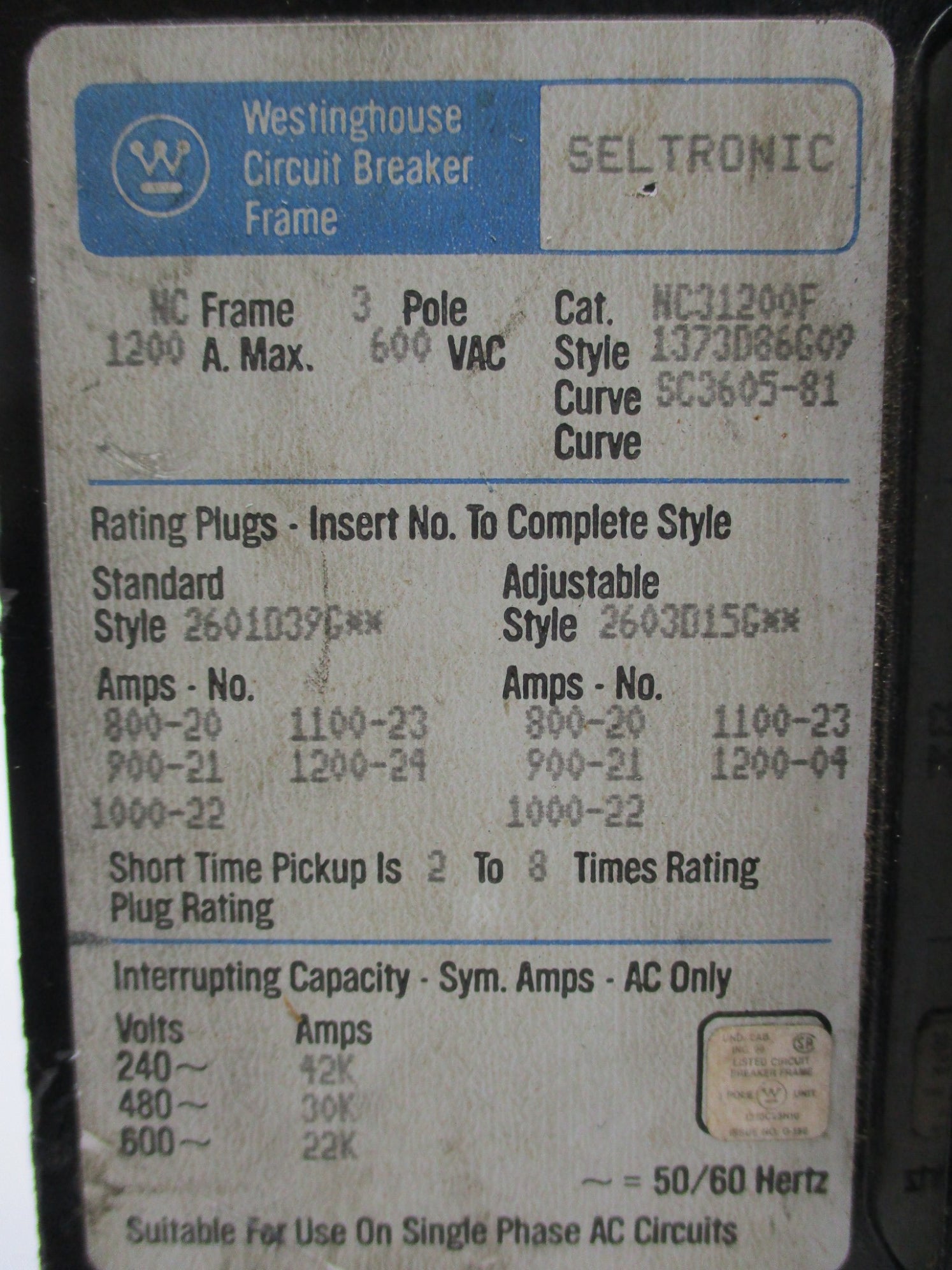 WESTINGHOUSE NC31200F UMNP