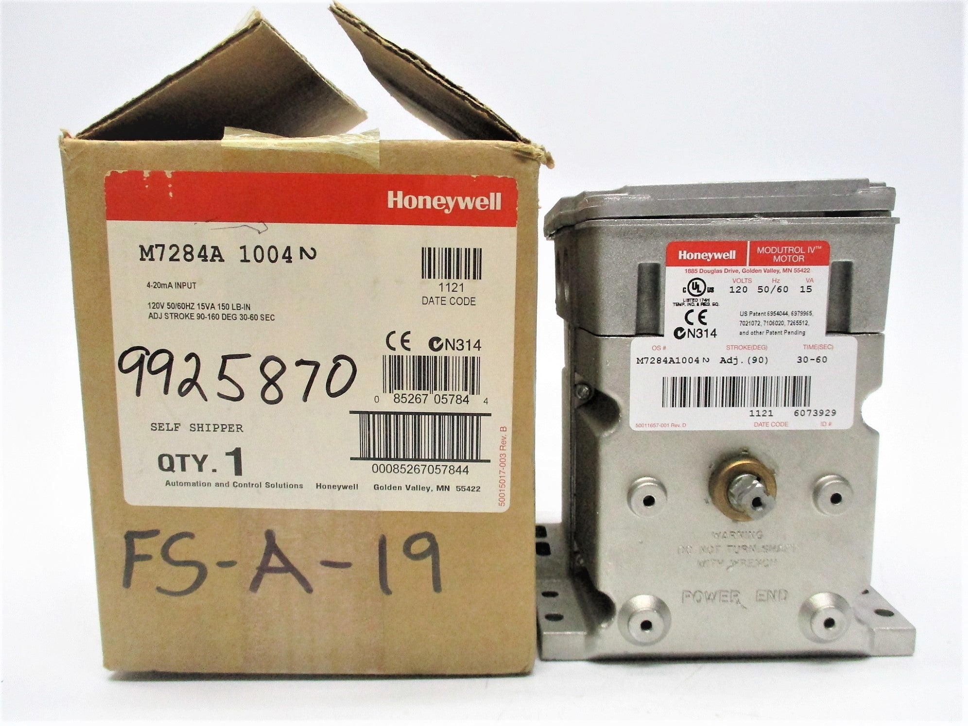 HONEYWELL M7284A1004 NSMP
