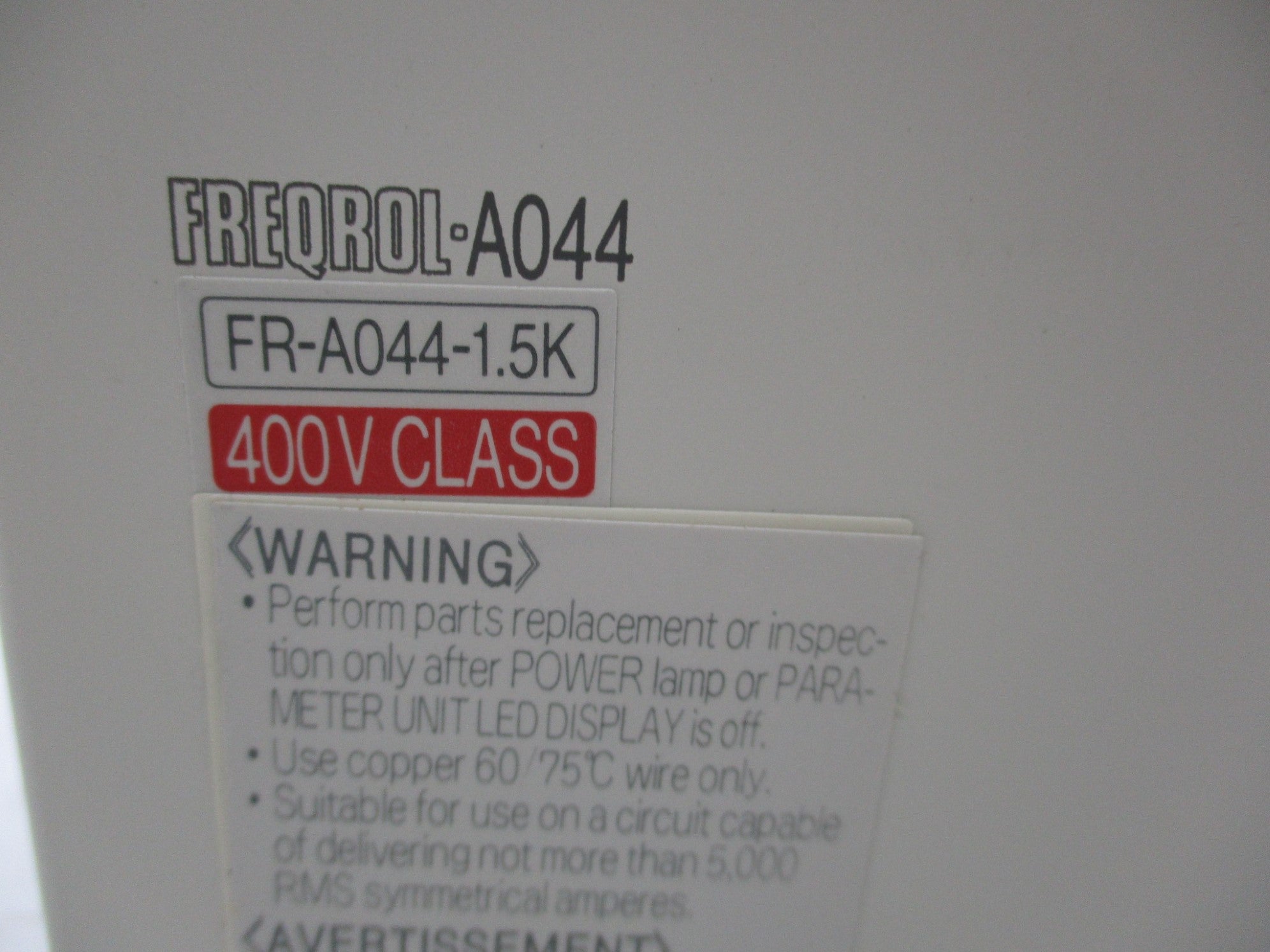 MITSUBISHI FR-A044-1.5K SER. FR-A NSMP