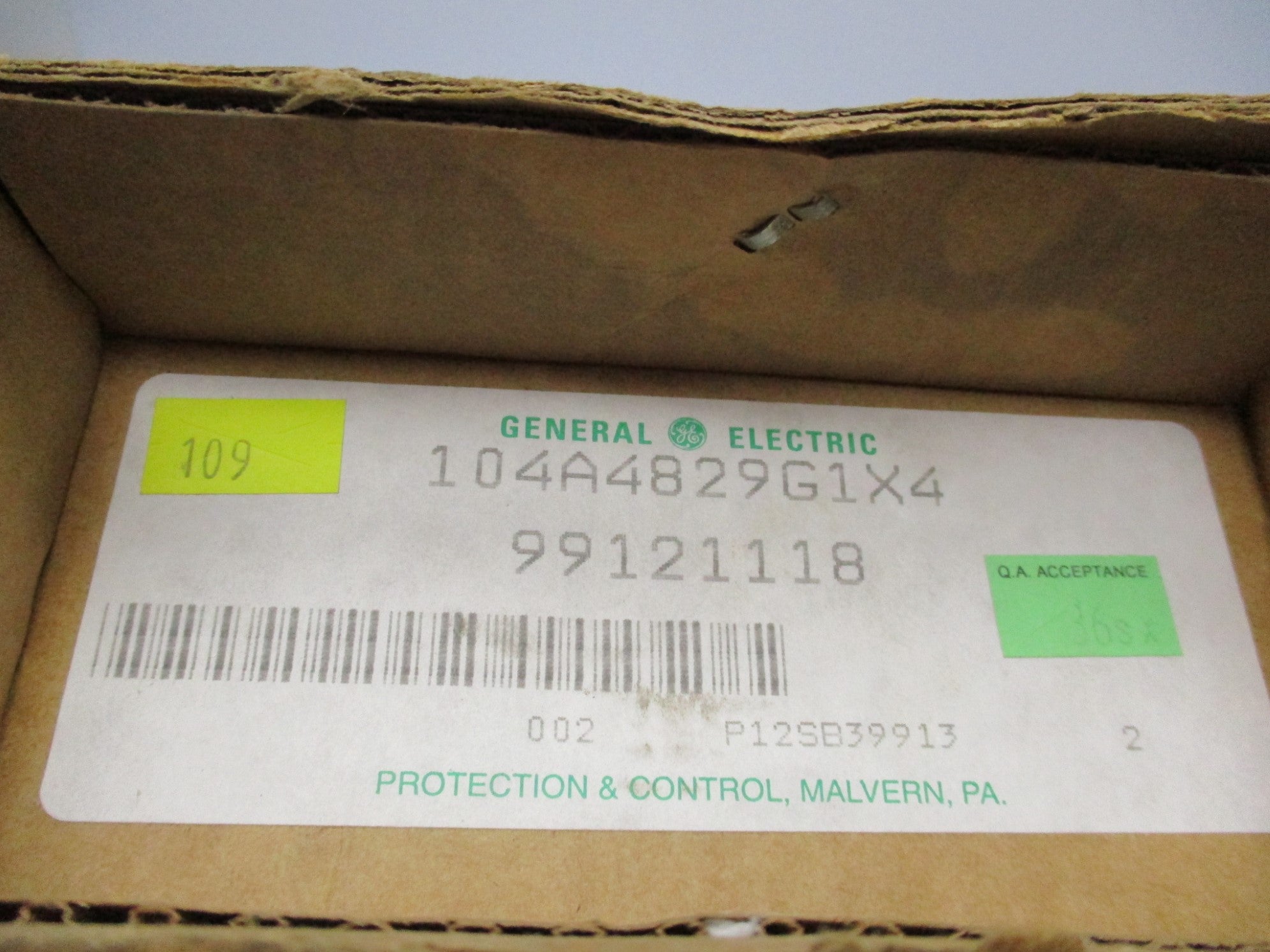 GENERAL ELECTRIC 104A4829G1X4 NSFS