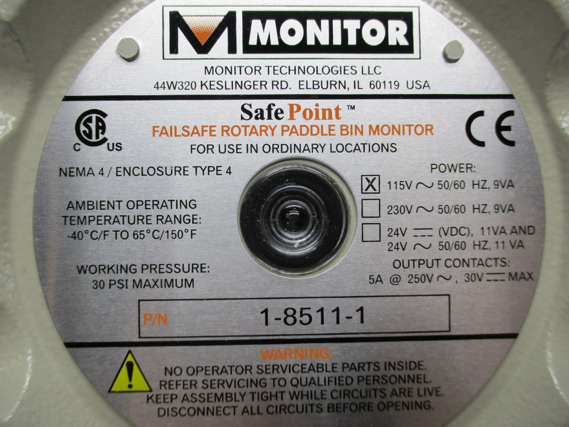 MONITOR TECHNOLOGIES 1-8511-1 NSMP