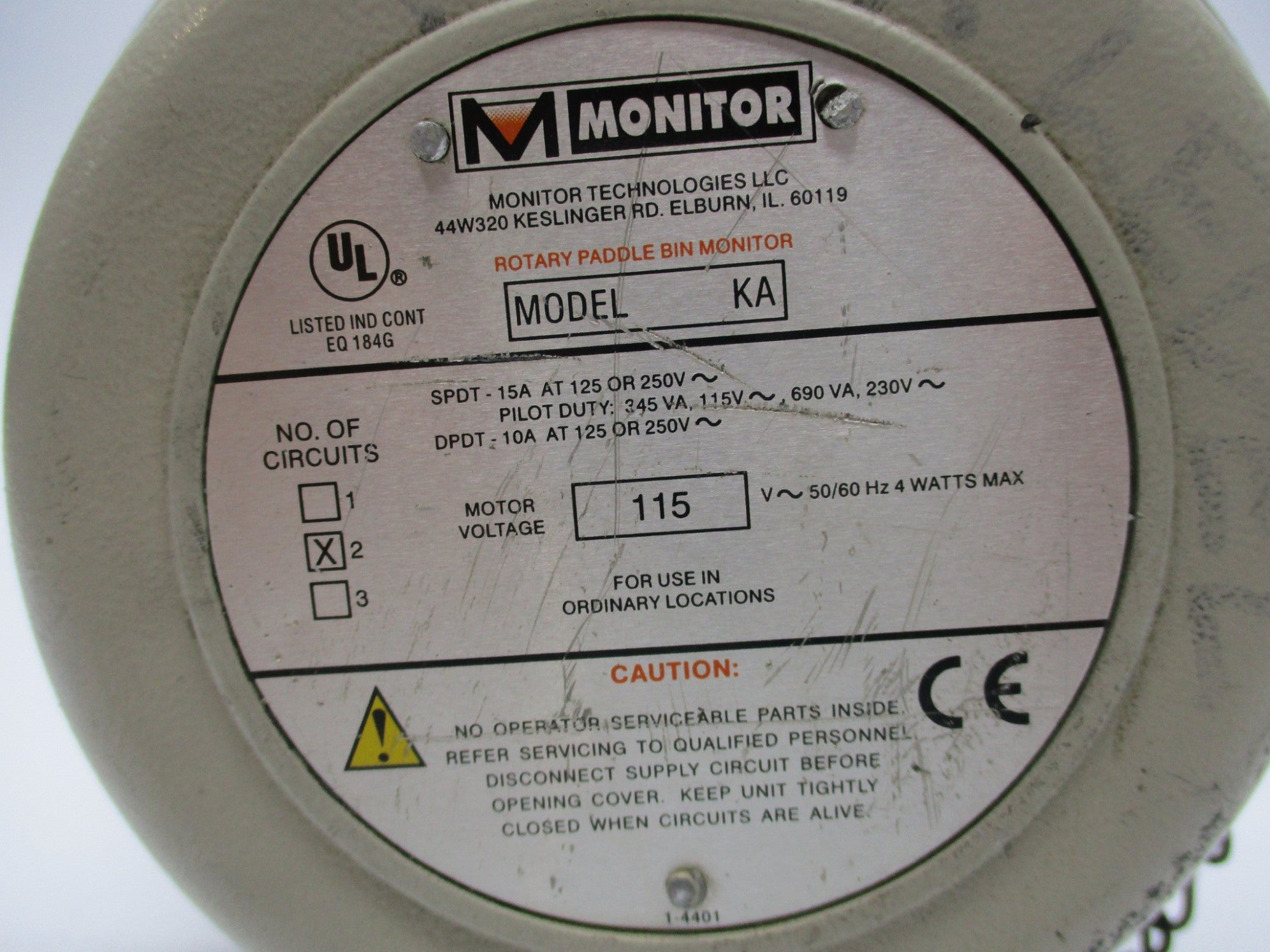 MONITOR TECHNOLOGIES MODEL KA UNMP