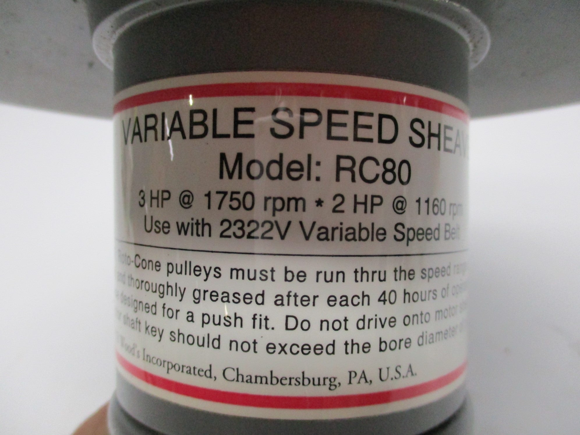 TB WOODS MODEL RC80 NSMP