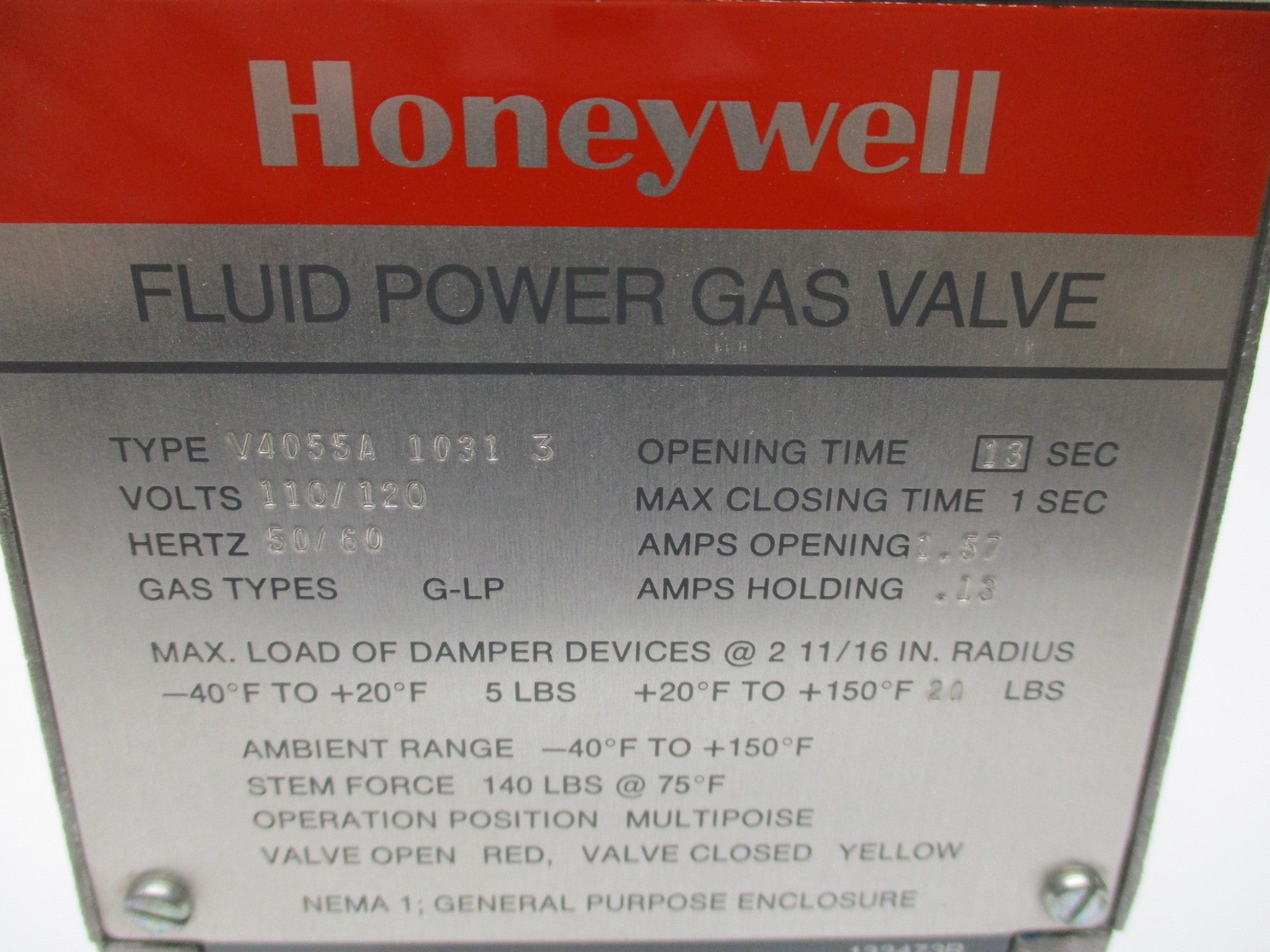 HONEYWELL V4055A1031 NSNP