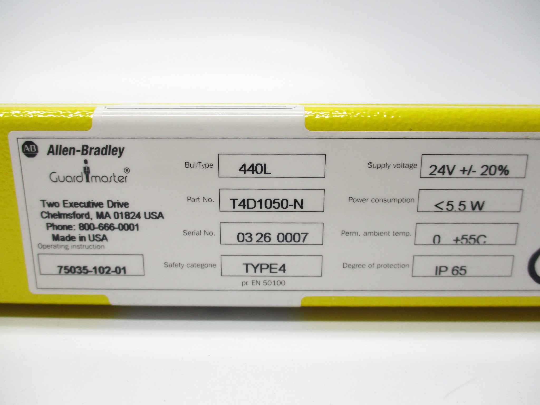 INDUSTRIAL SPARE PART 440L-T4D1050-N NSNP