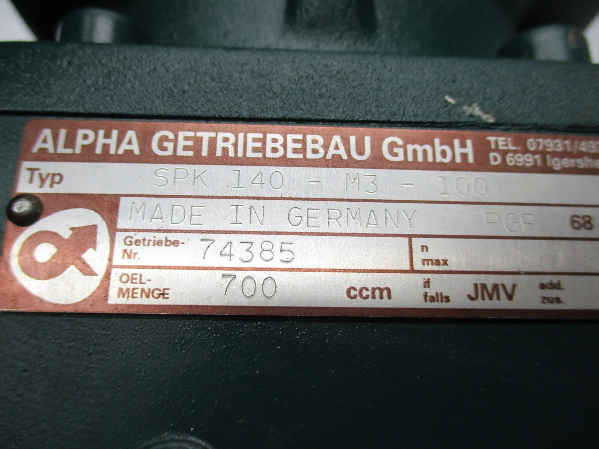 ALPHA SPK140-M3-100 NSNP