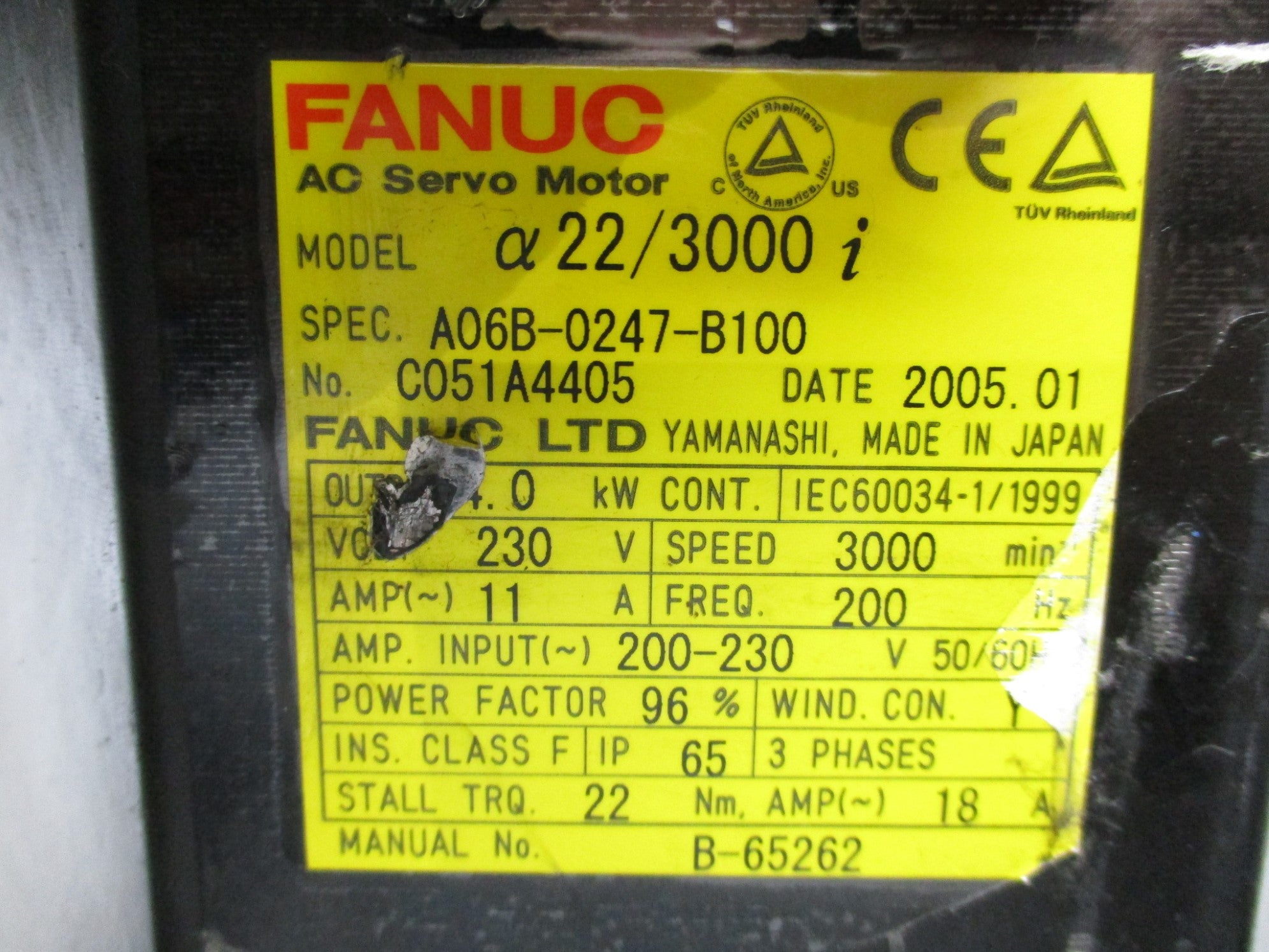 FANUC A06B-0247-B100 UNMP