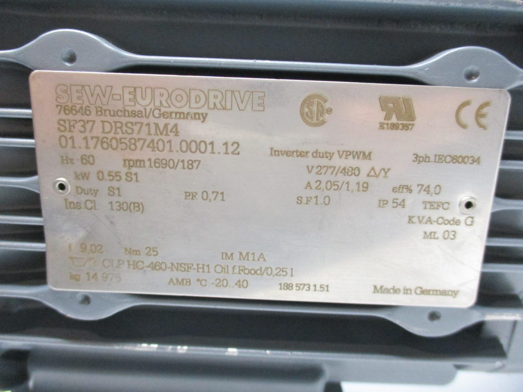 SEW-EURODRIVE SF37DRS71M4 NSNP