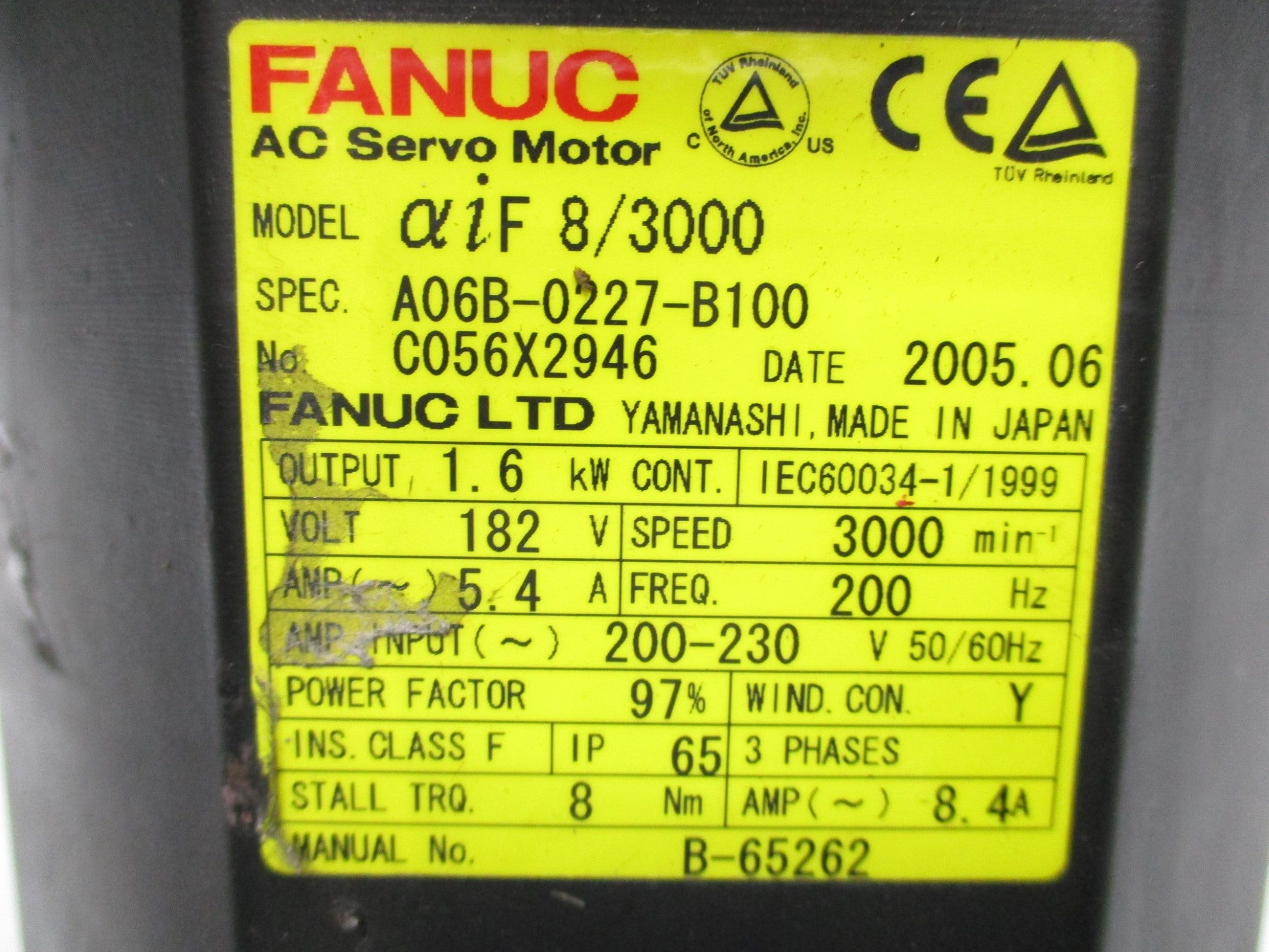 FANUC A06B-0227-B100 ( AS PICTURED) UNMP
