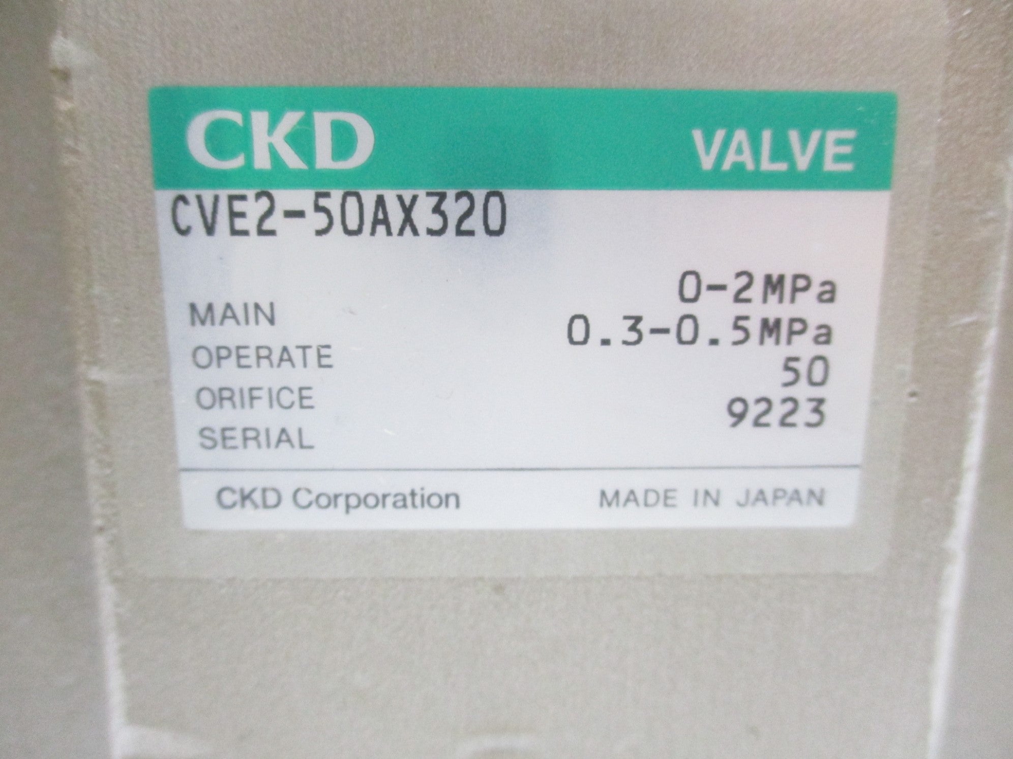 CKD CVE2-50AX320 NSMP