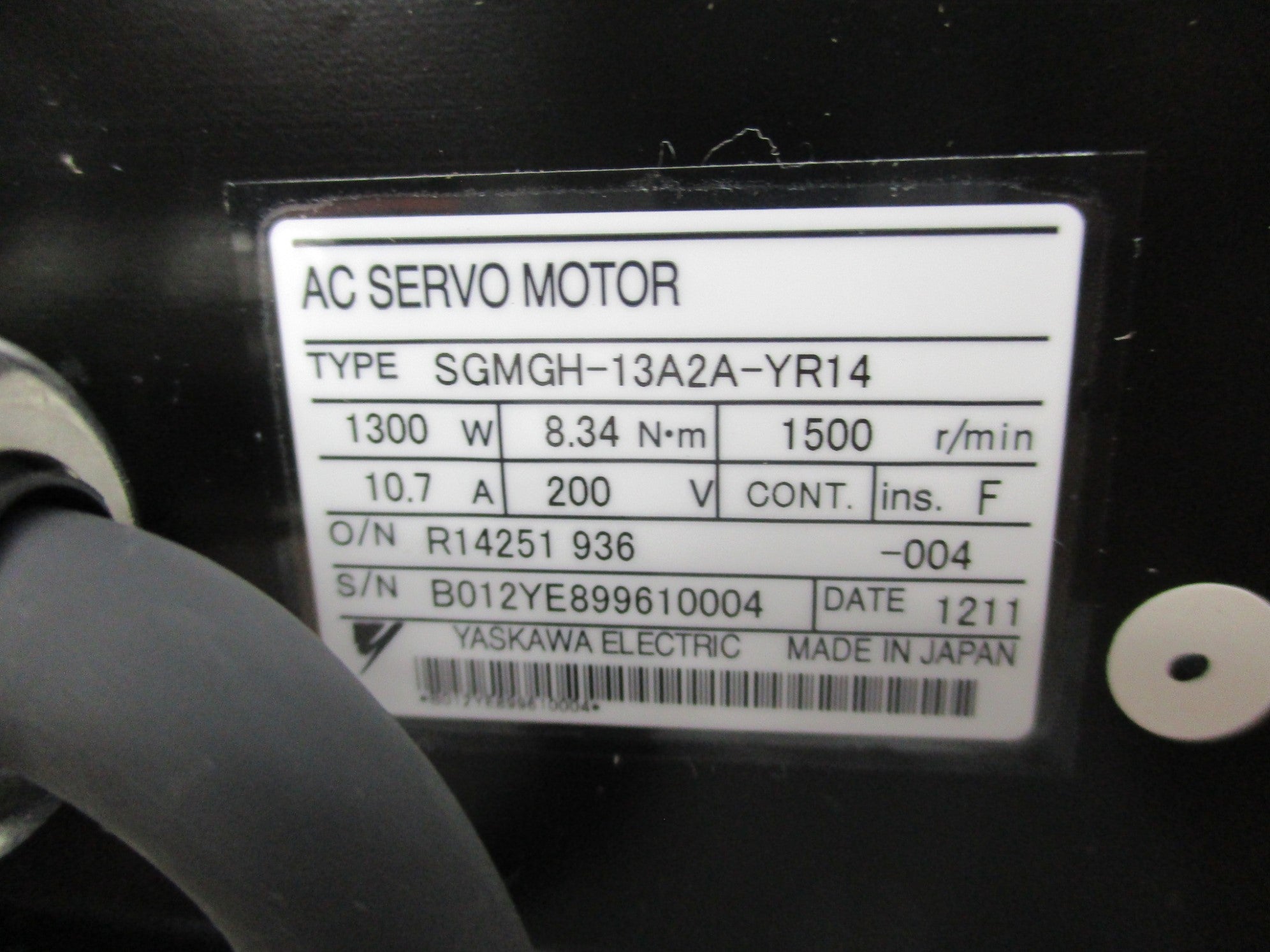 YASKAWA SGMGH-13A2A-YR14 NSMP