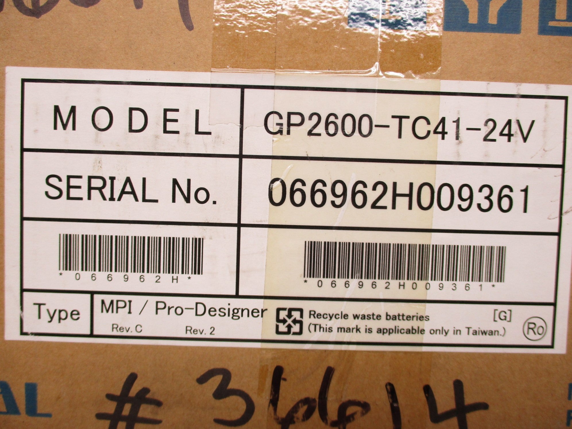 PRO-FACE GP2600-TC41-24V NSMP