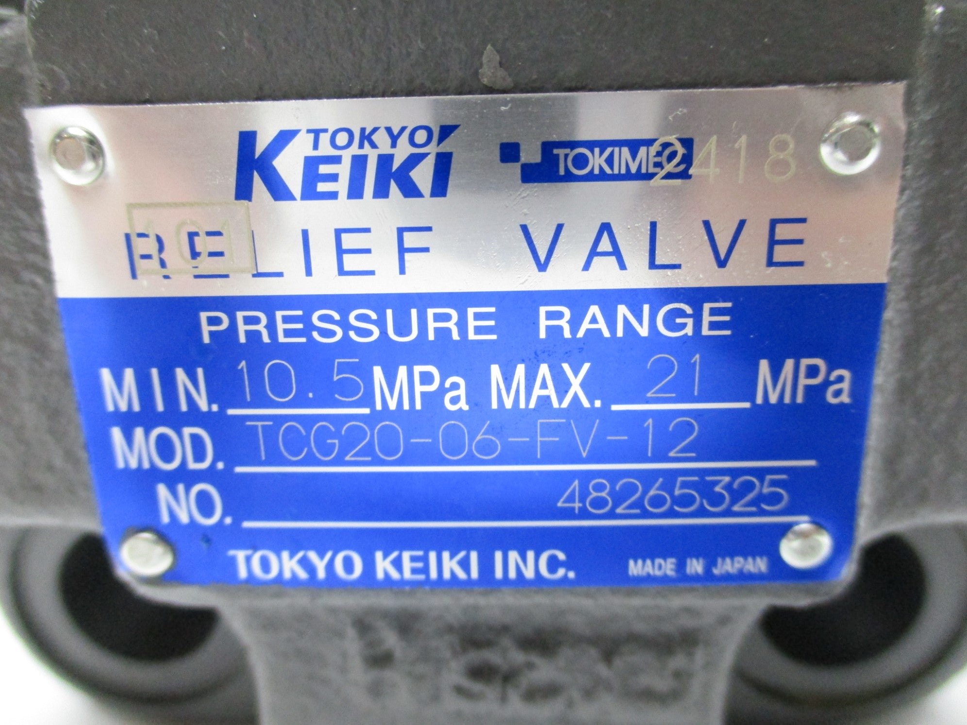 TOKYO KEIKI TCG20-06-FV-12 NSMP