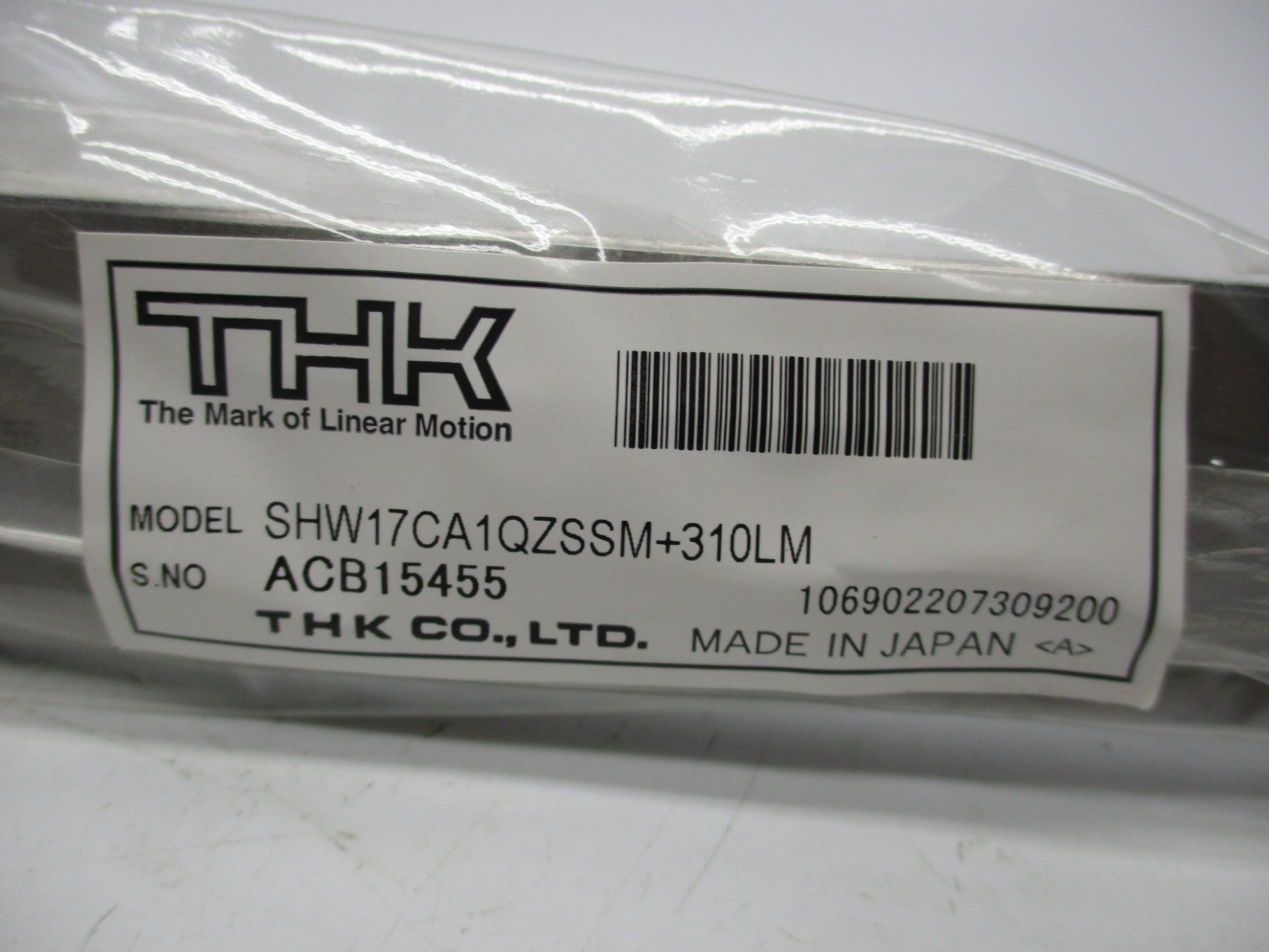 THK SHW17CA1QZSSM+310LM 106902207309200 (PKG OF 2) NSMP