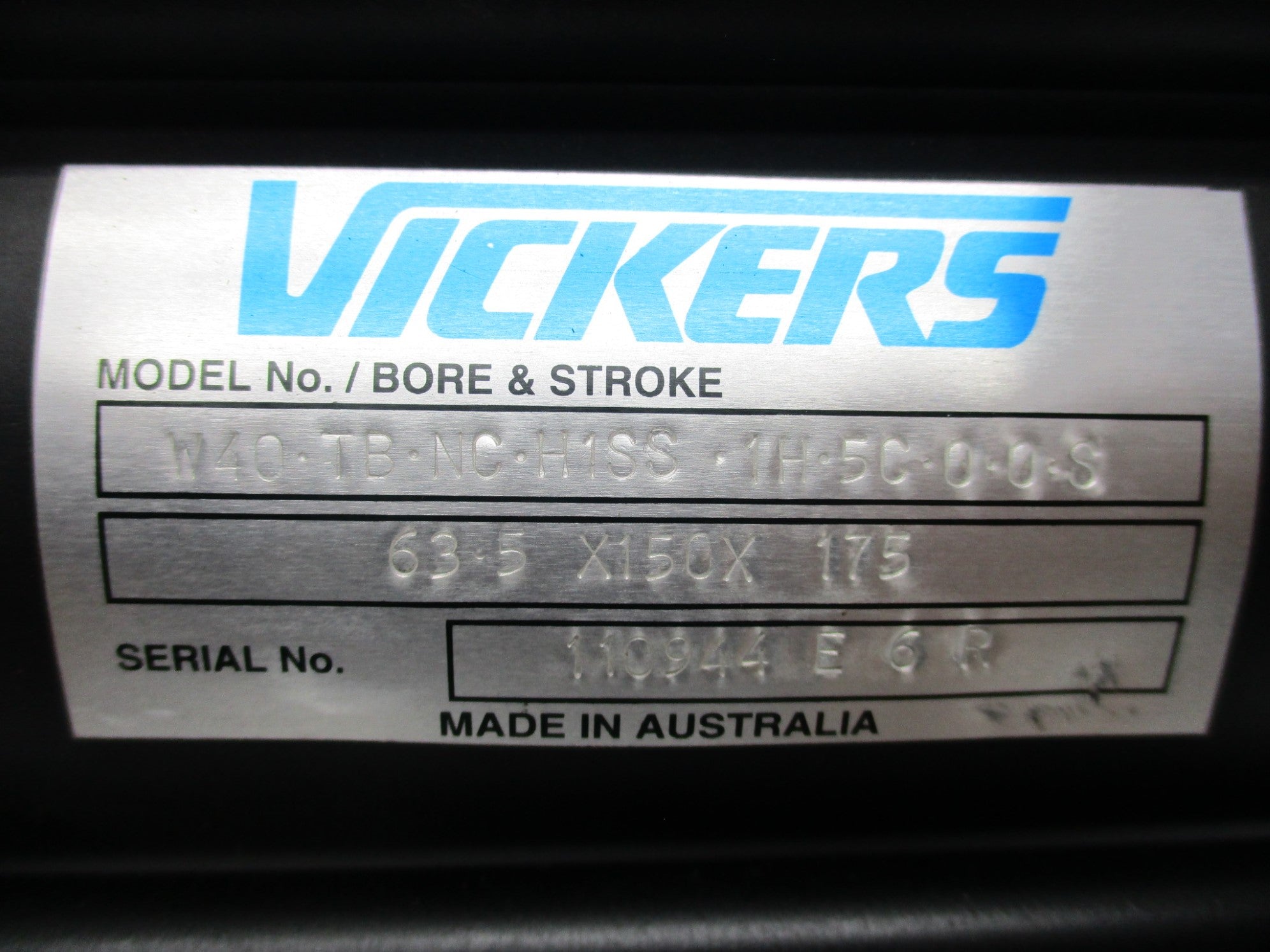 VICKERS W40-TB-NC-H1SS-1H-5C-0-0-S NSNP