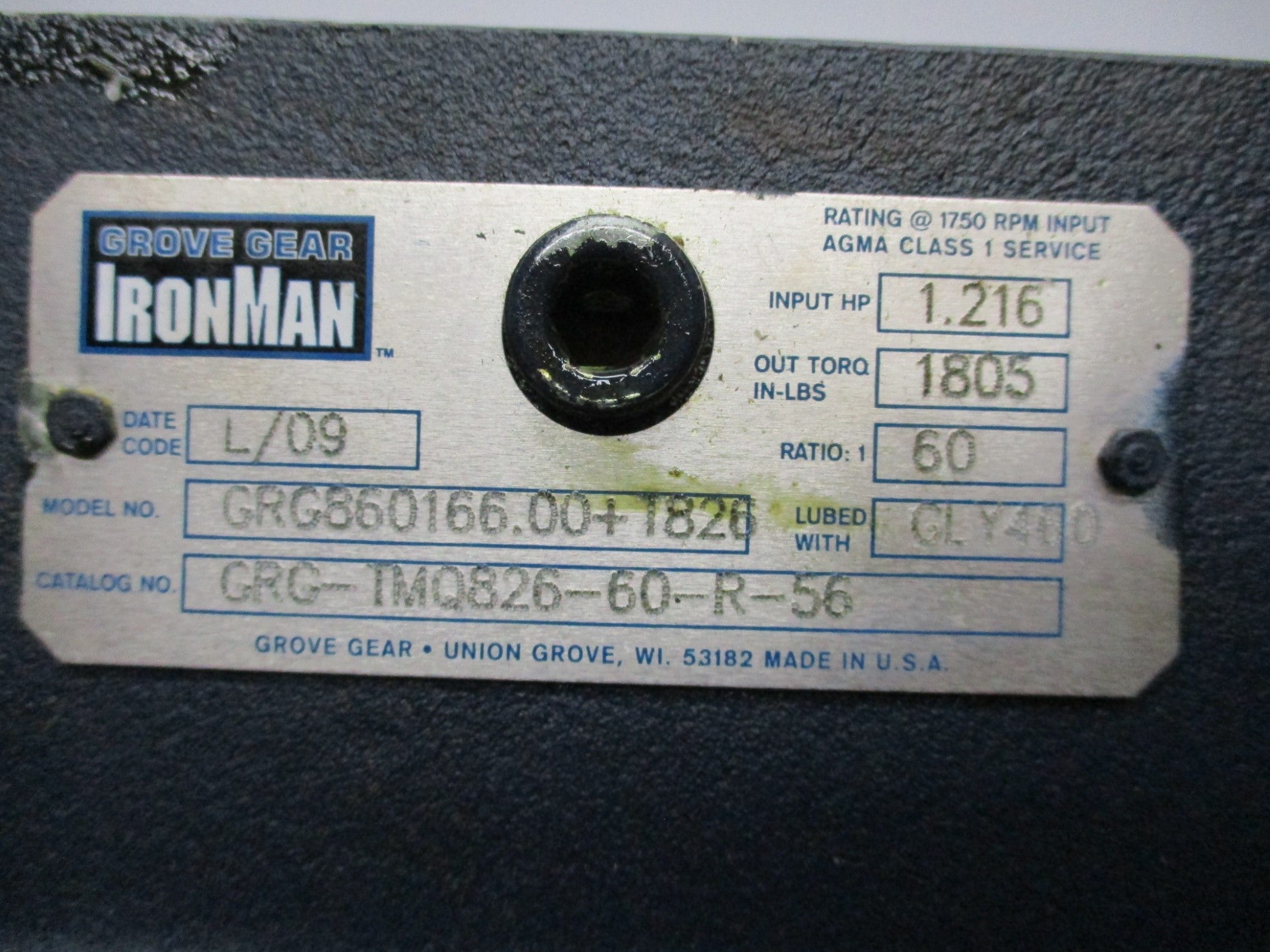 GROVE GEAR GRG-TMQ826-60-R-56 UNMP
