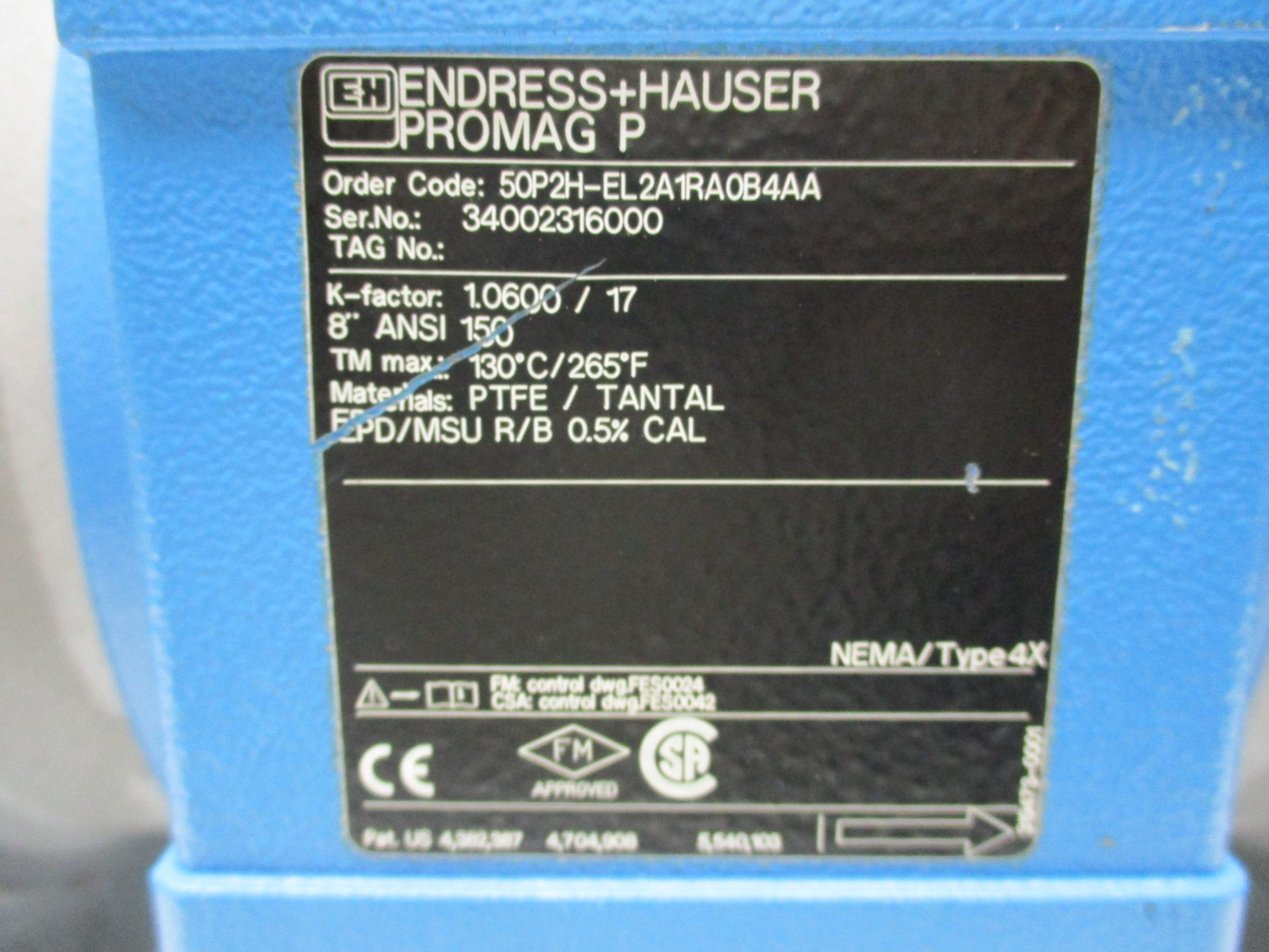 ENDRESS HAUSER 50P2H-EL2A1RA0B4AA NSNP