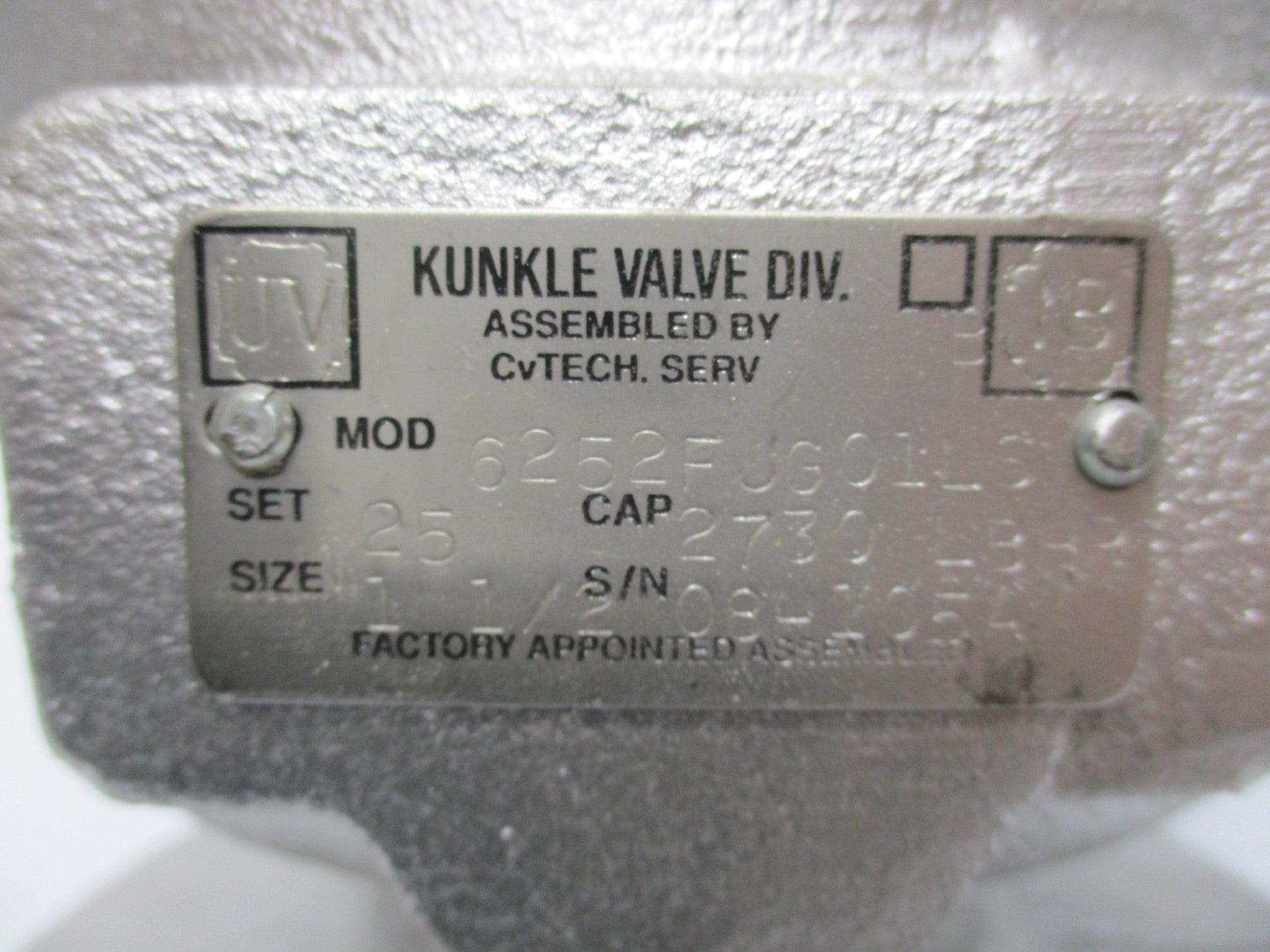 KUNKLE 6252FJG01LS 25PSI NSNP