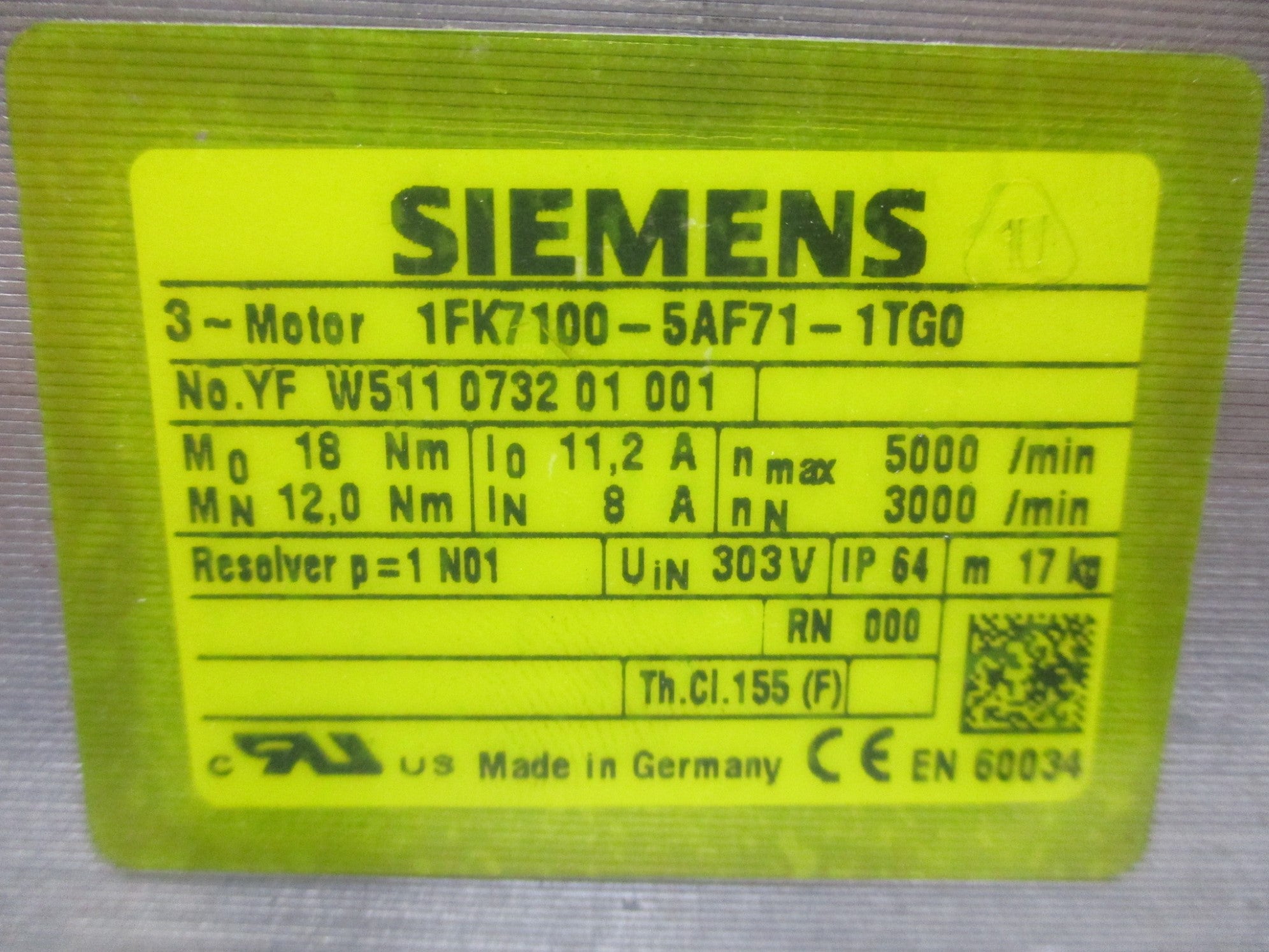 SIEMENS 1FK7100-5AF71-1TG0 NSNP